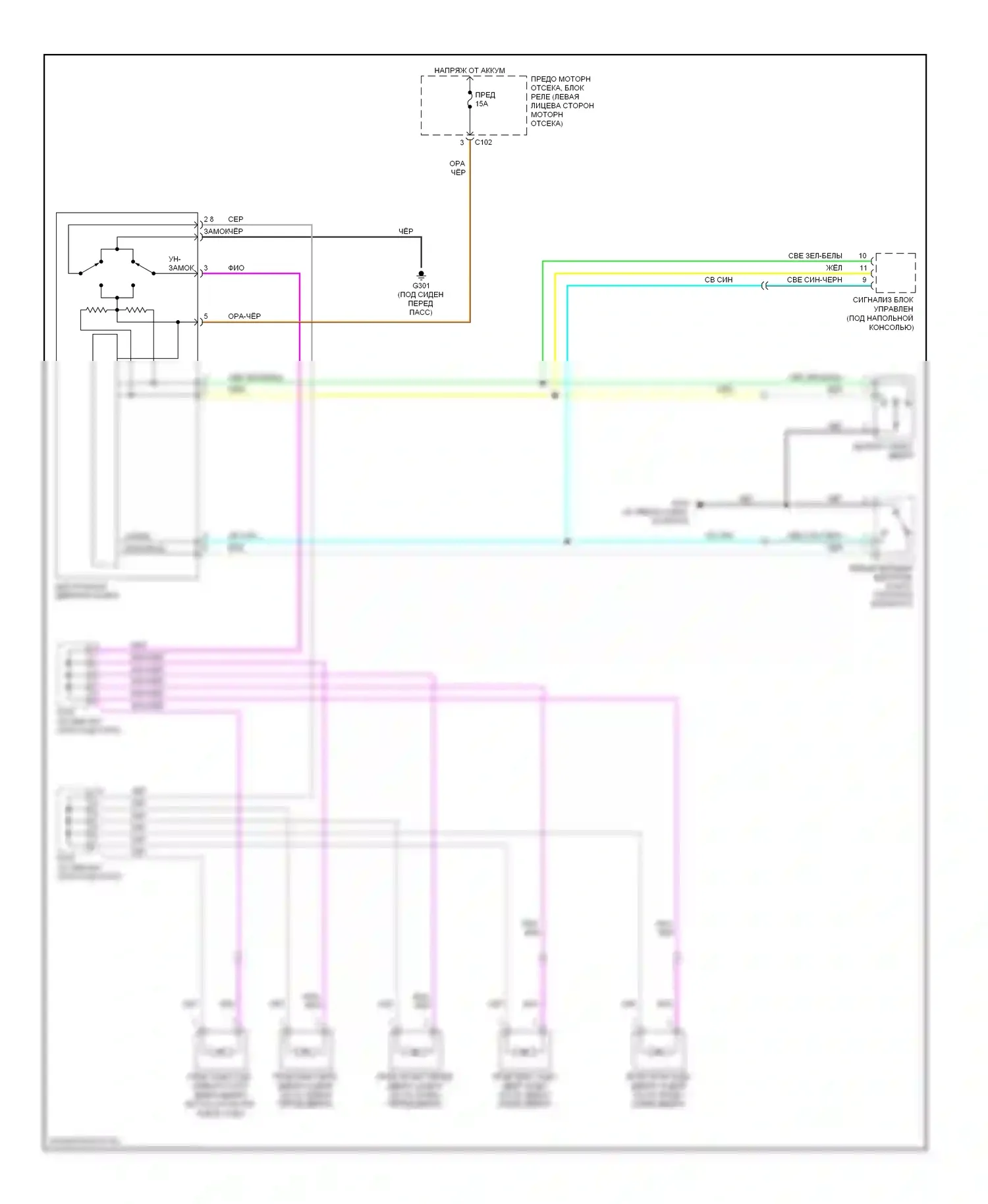 Reno Suzuki I (2004-2008): Электросхема центрального замка 