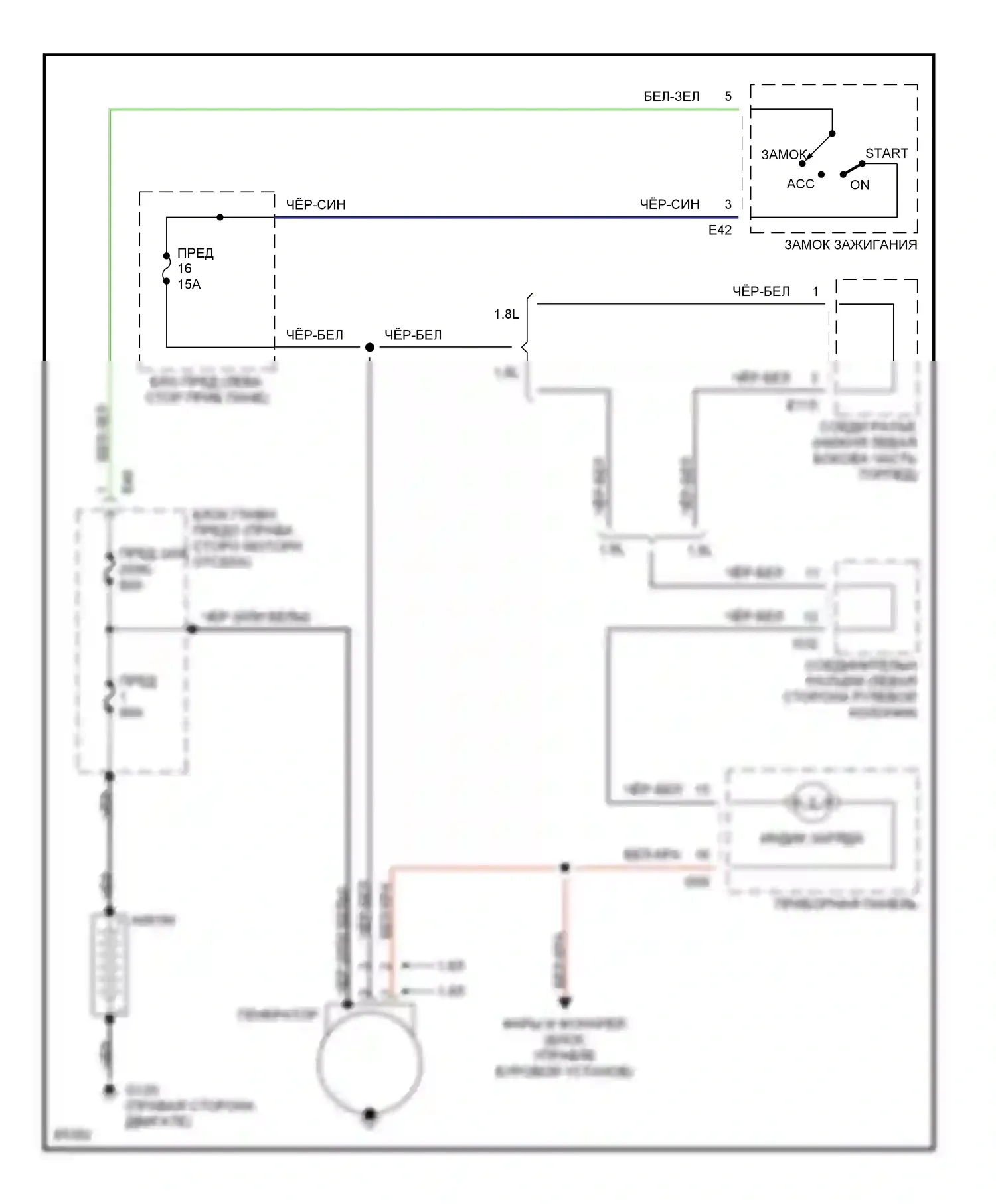 Sidekick Suzuki I (1988-1998): Электросхема генератора 