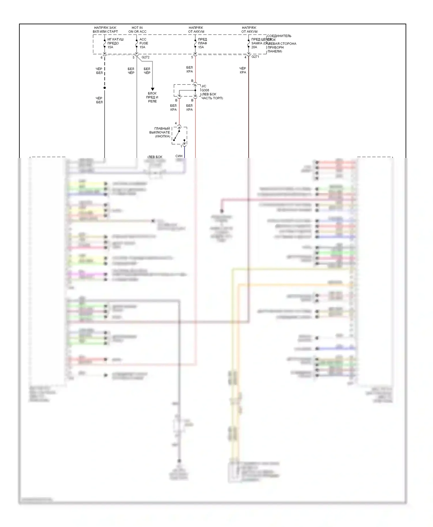 SX4 Suzuki I рестайлинг (2009-2014): Электросхема блоков управления кузовом 