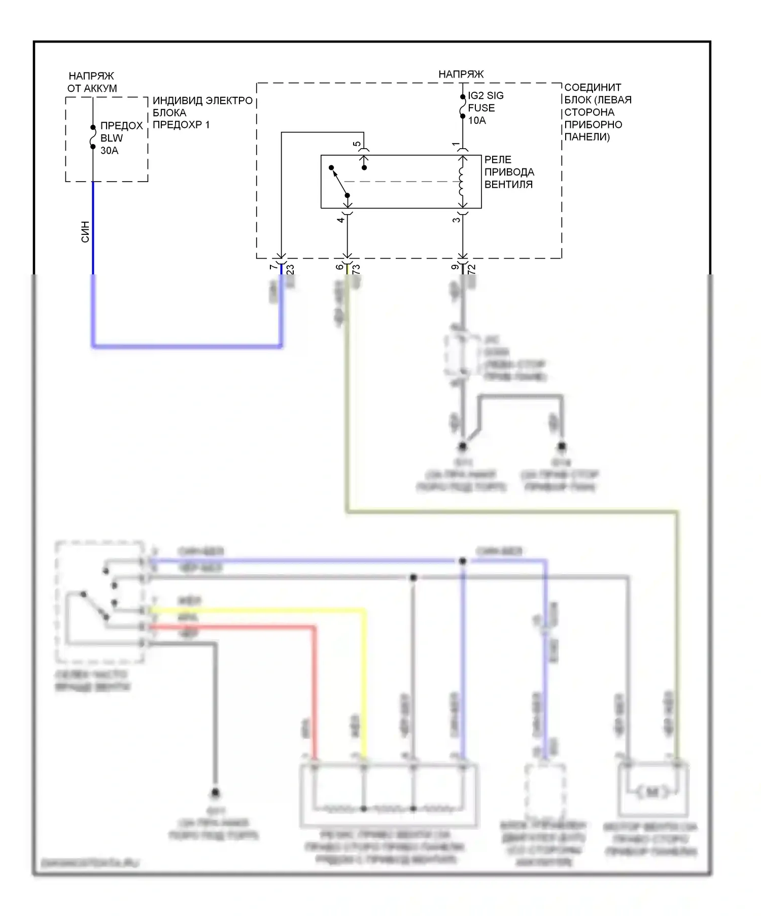 SX4 Suzuki I рестайлинг (2009-2014): Электросхема нагревателя 