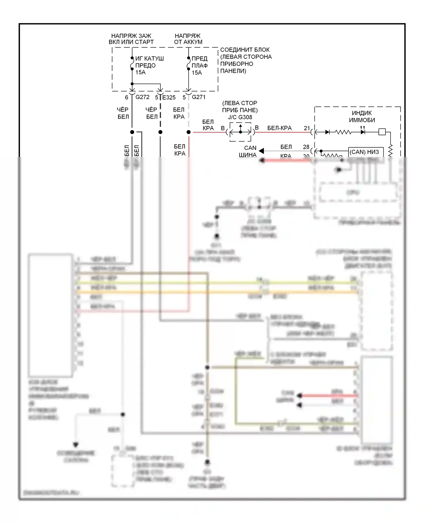 SX4 Suzuki I рестайлинг (2009-2014): Электросхема иммобилайзера 