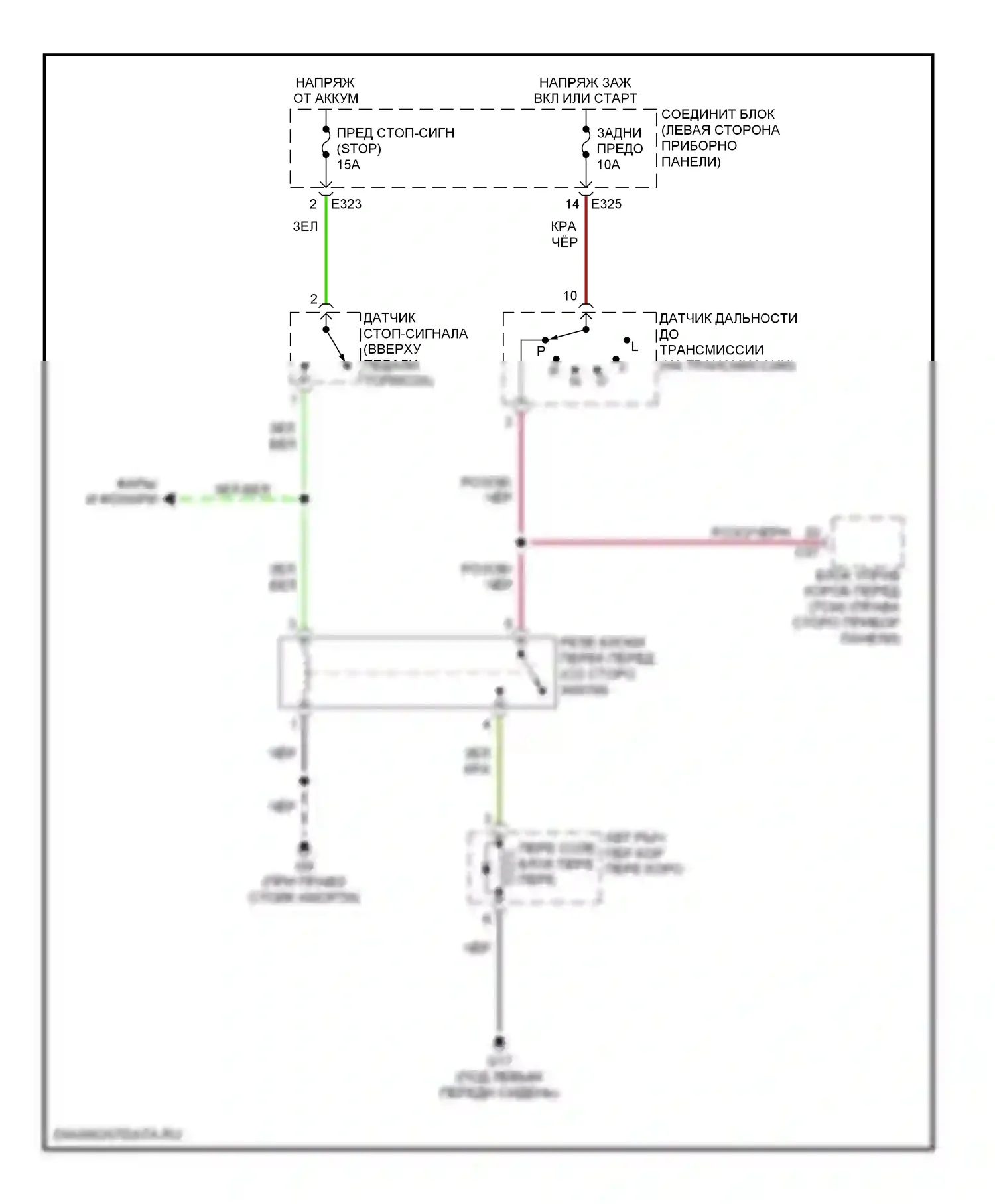 SX4 Suzuki I (2006-2009): Электросхема блокировки селектора 