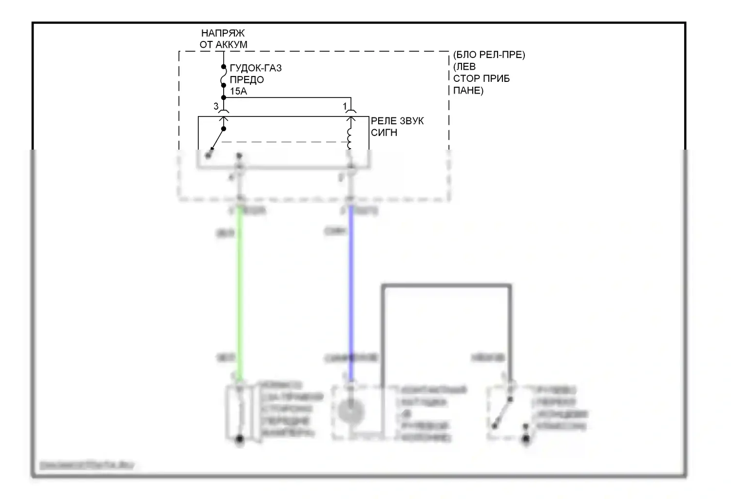 SX4 Suzuki I (2006-2009): Электросхема клаксона 