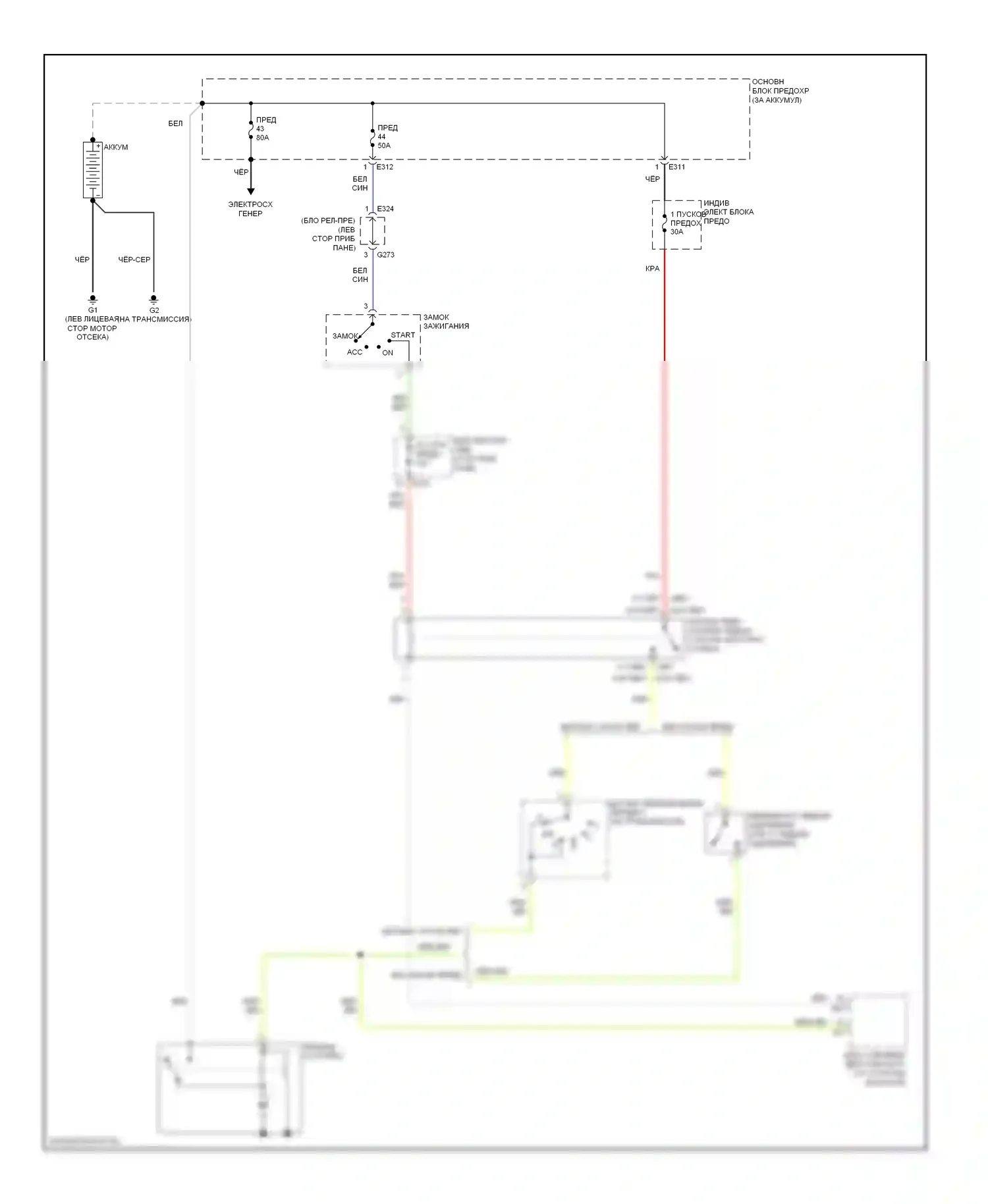 SX4 Suzuki I (2006-2009): Электросхема стартера 