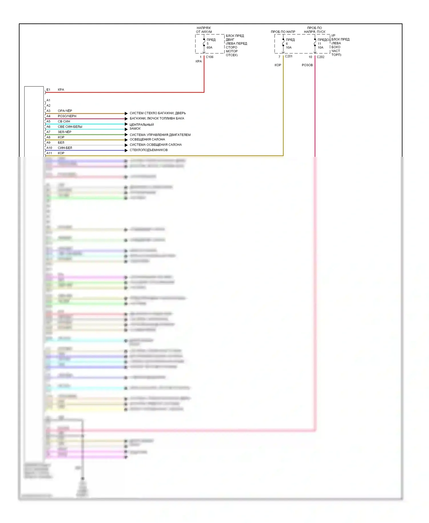 Verona Suzuki I (2003-2006): Электросхема блоков управления кузовом 