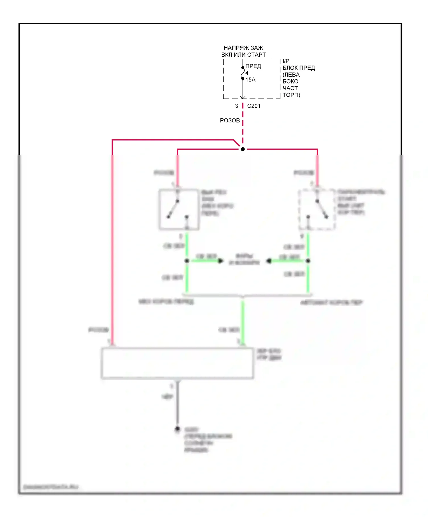 Verona Suzuki I (2003-2006): Электросхема электрохромного зеркала 