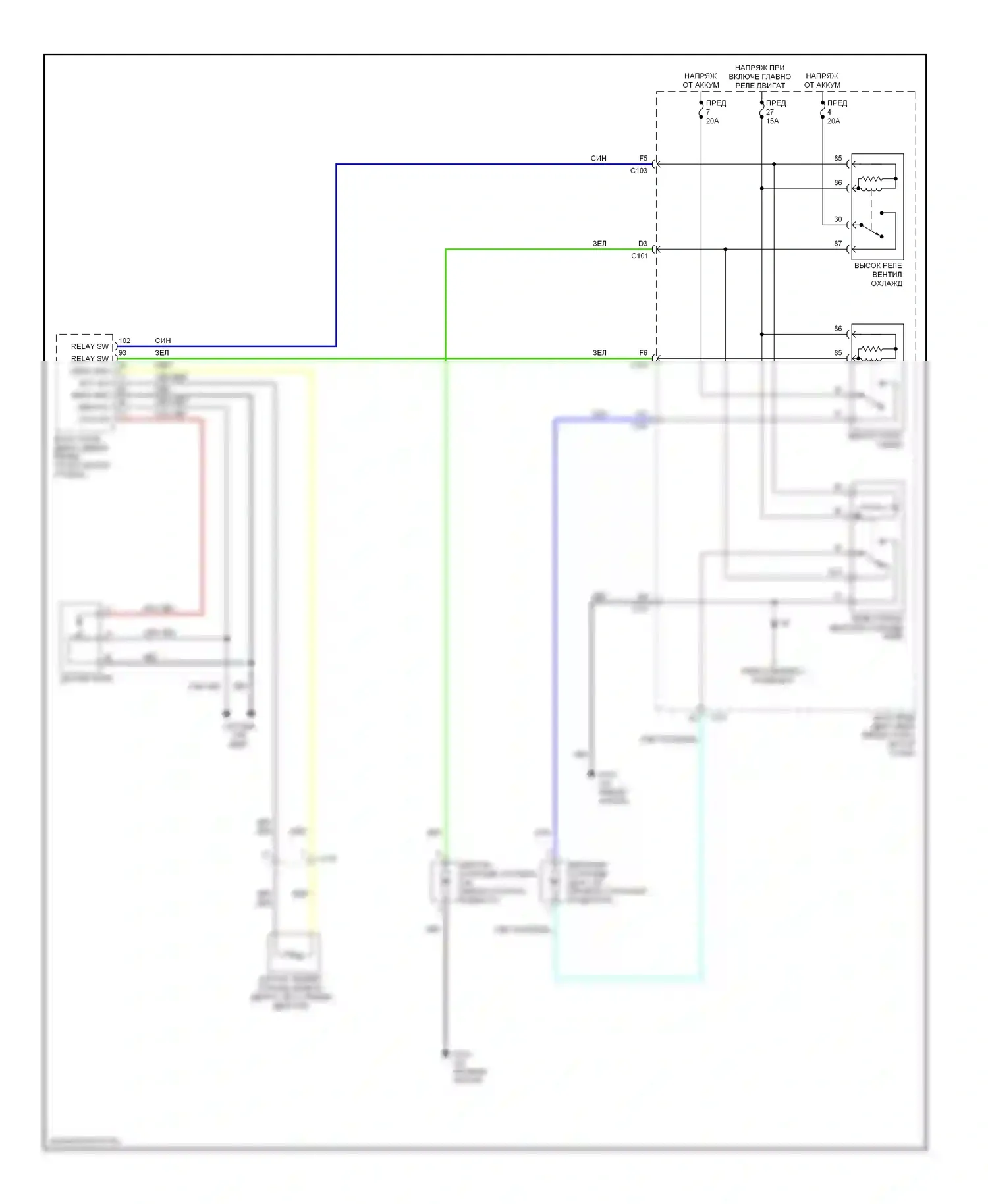 Verona Suzuki I (2003-2006): Электросхема вентилятора охлаждения 