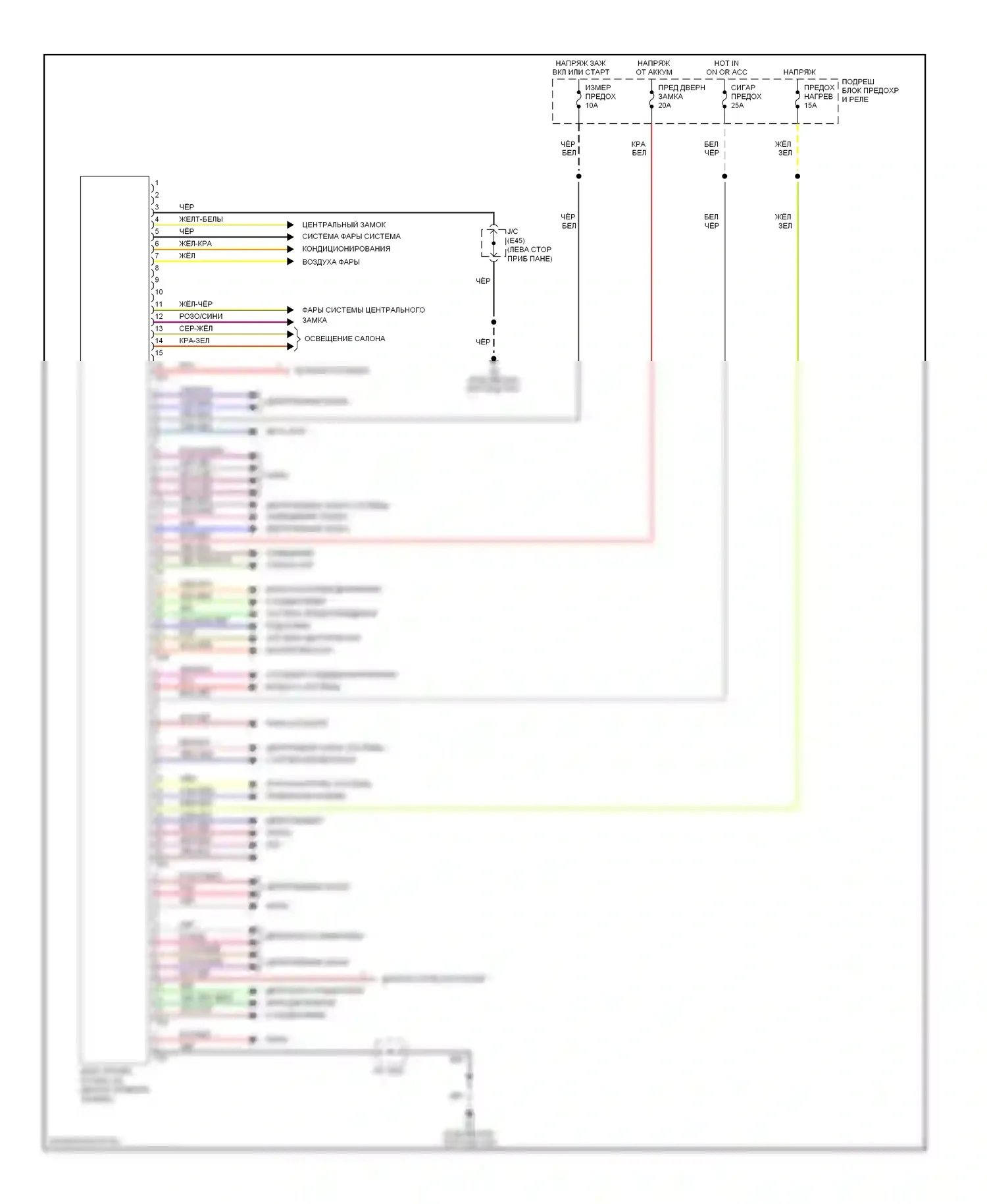Vitara Suzuki I (1988-2006): Электросхема блоков управления кузовом 