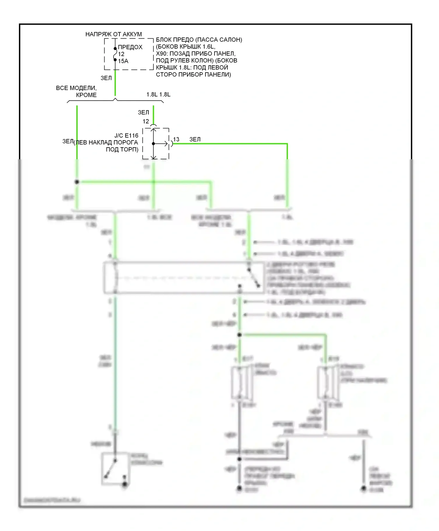 X-90 Suzuki I (1995-2000): Электросхема клаксона 