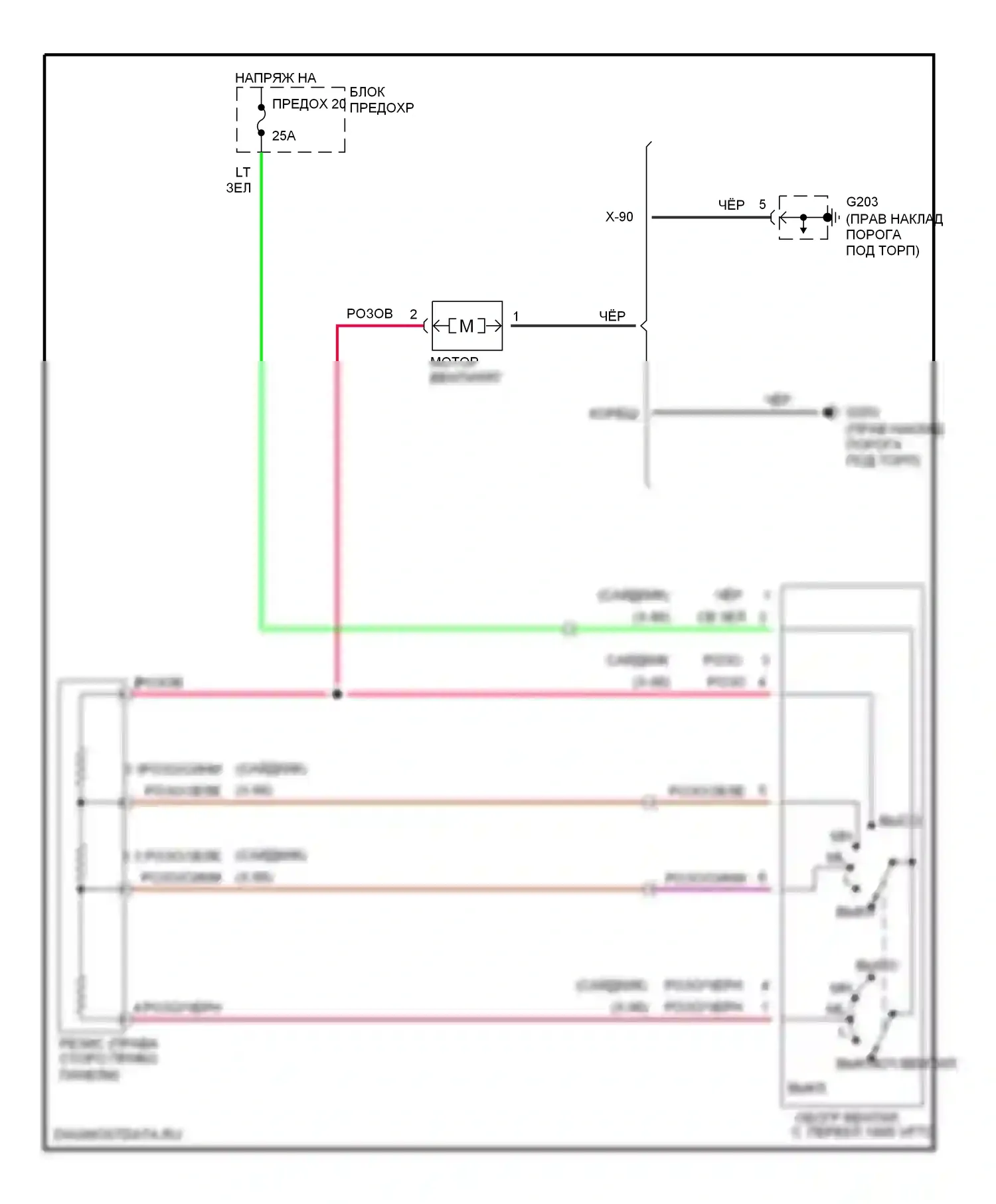X-90 Suzuki I (1995-2000): Электросхема нагревателя 