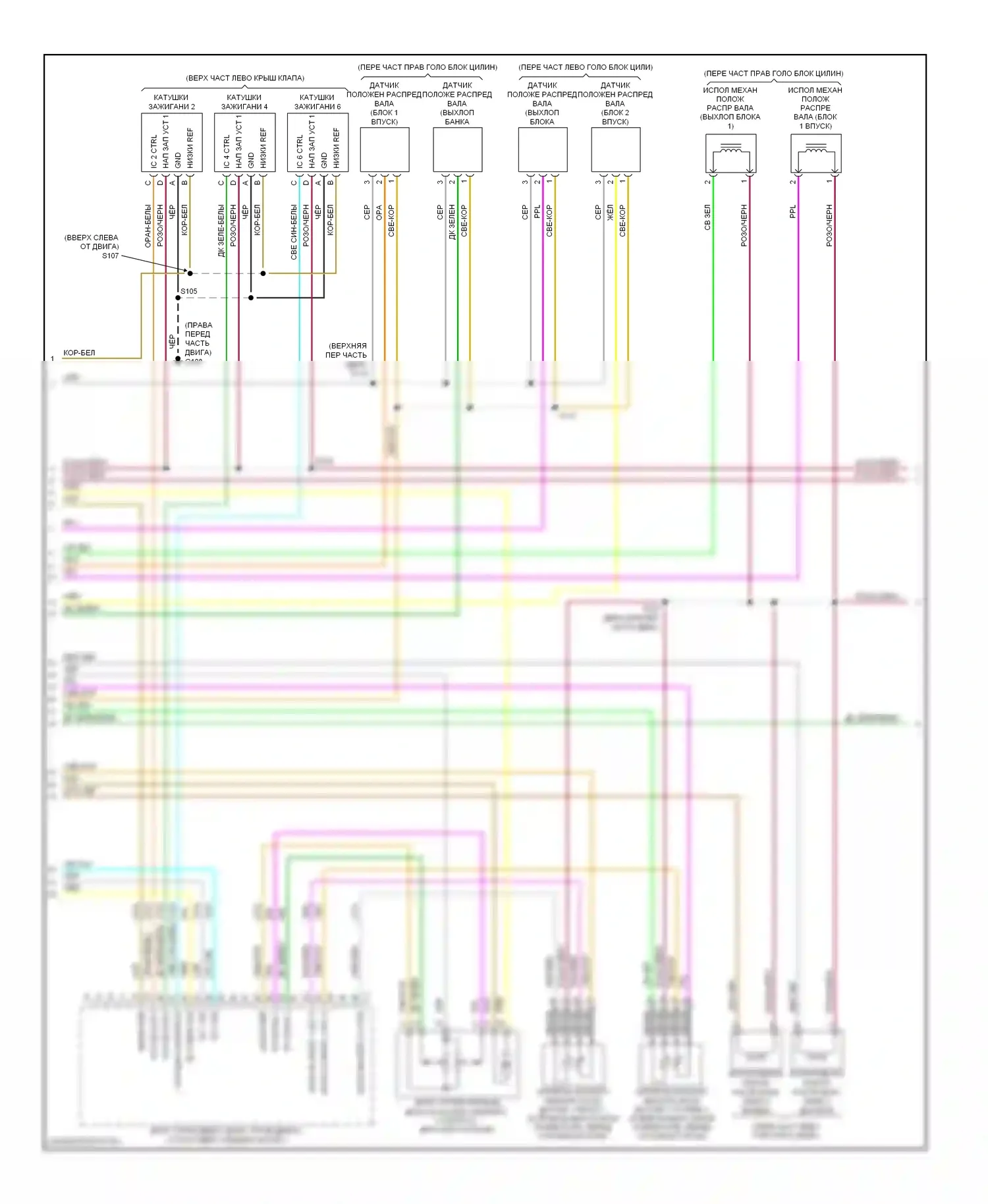XL7 Suzuki I (1998-2009): Электросхема двигателя 3.6л (2 из 4) 