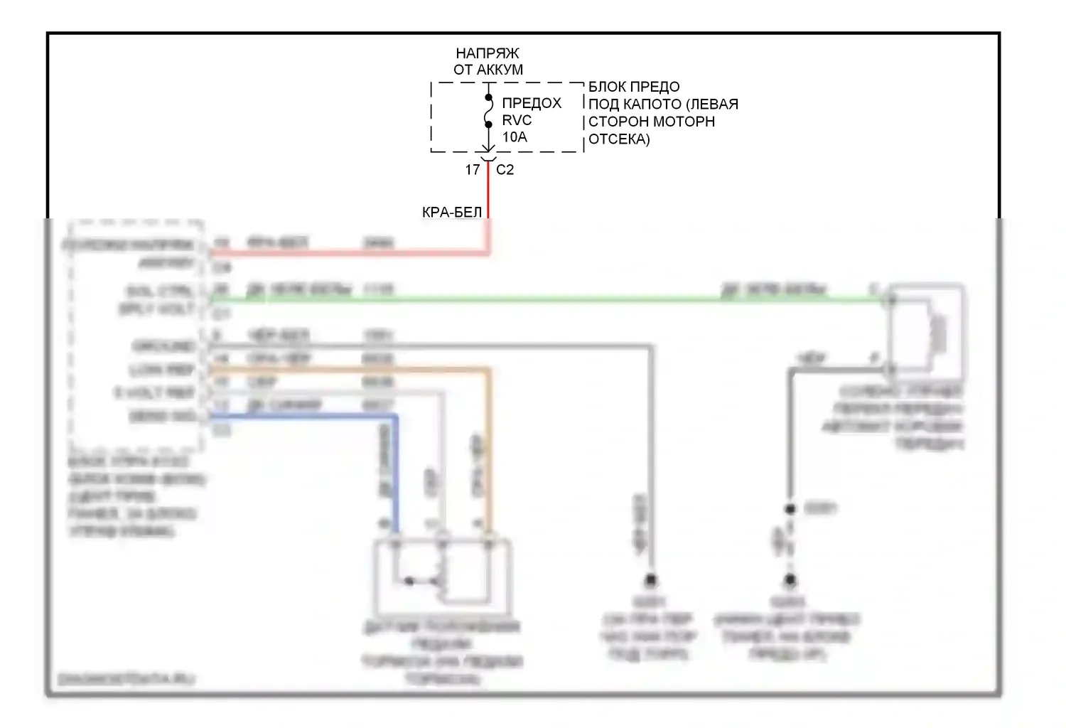 XL7 Suzuki II (2006-2009): Электросхема блокировки селектора 