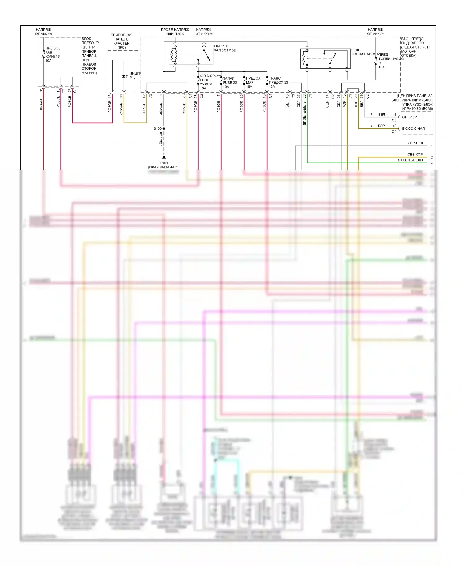 XL7 Suzuki II (2006-2009): Электросхема двигателя 3.6л (3 из 4) 