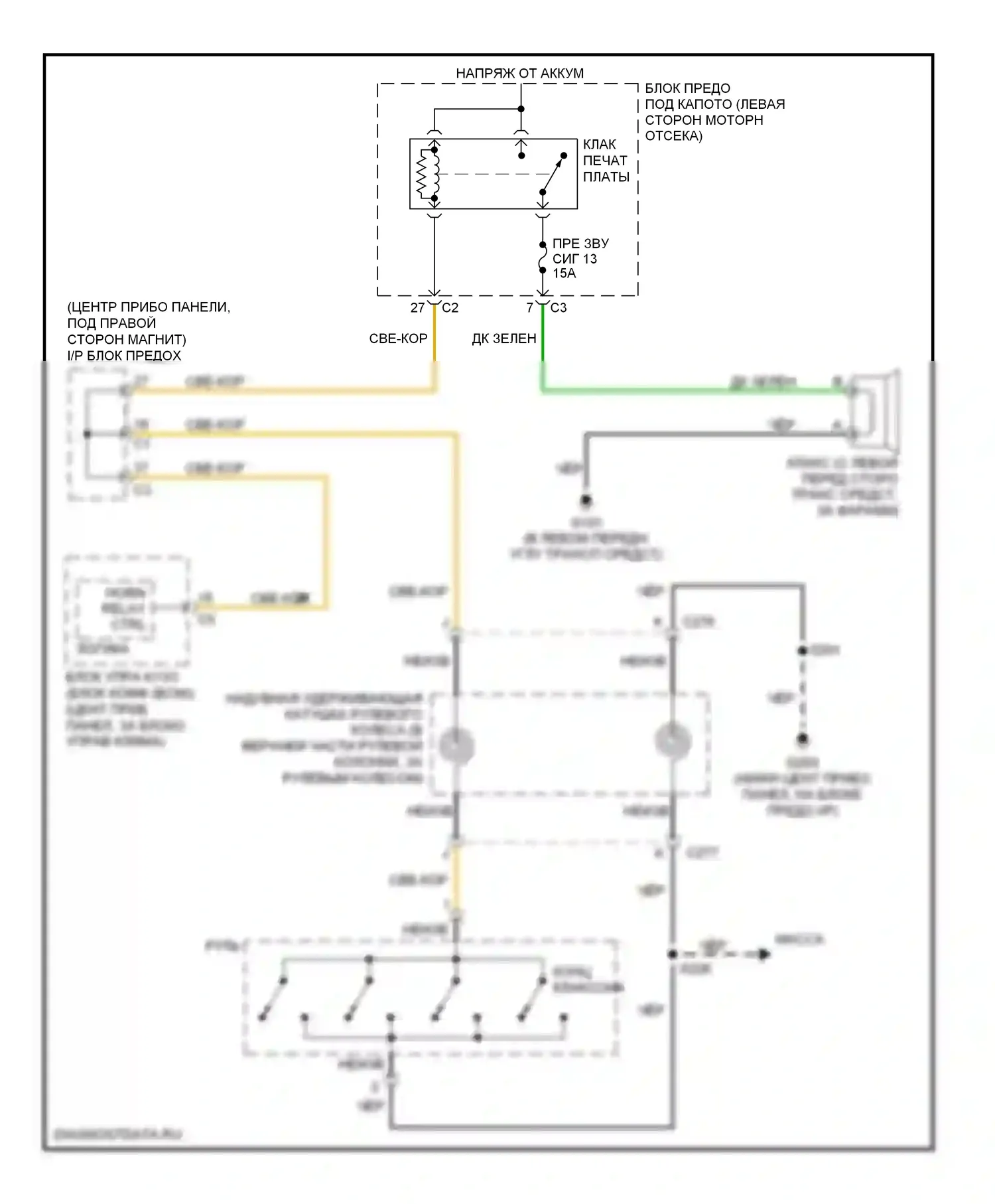 XL7 Suzuki II (2006-2009): Электросхема клаксона 