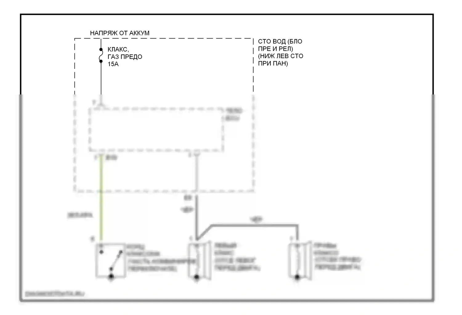 4Runner Toyota III (1995-2003): Электросхема клаксона 
