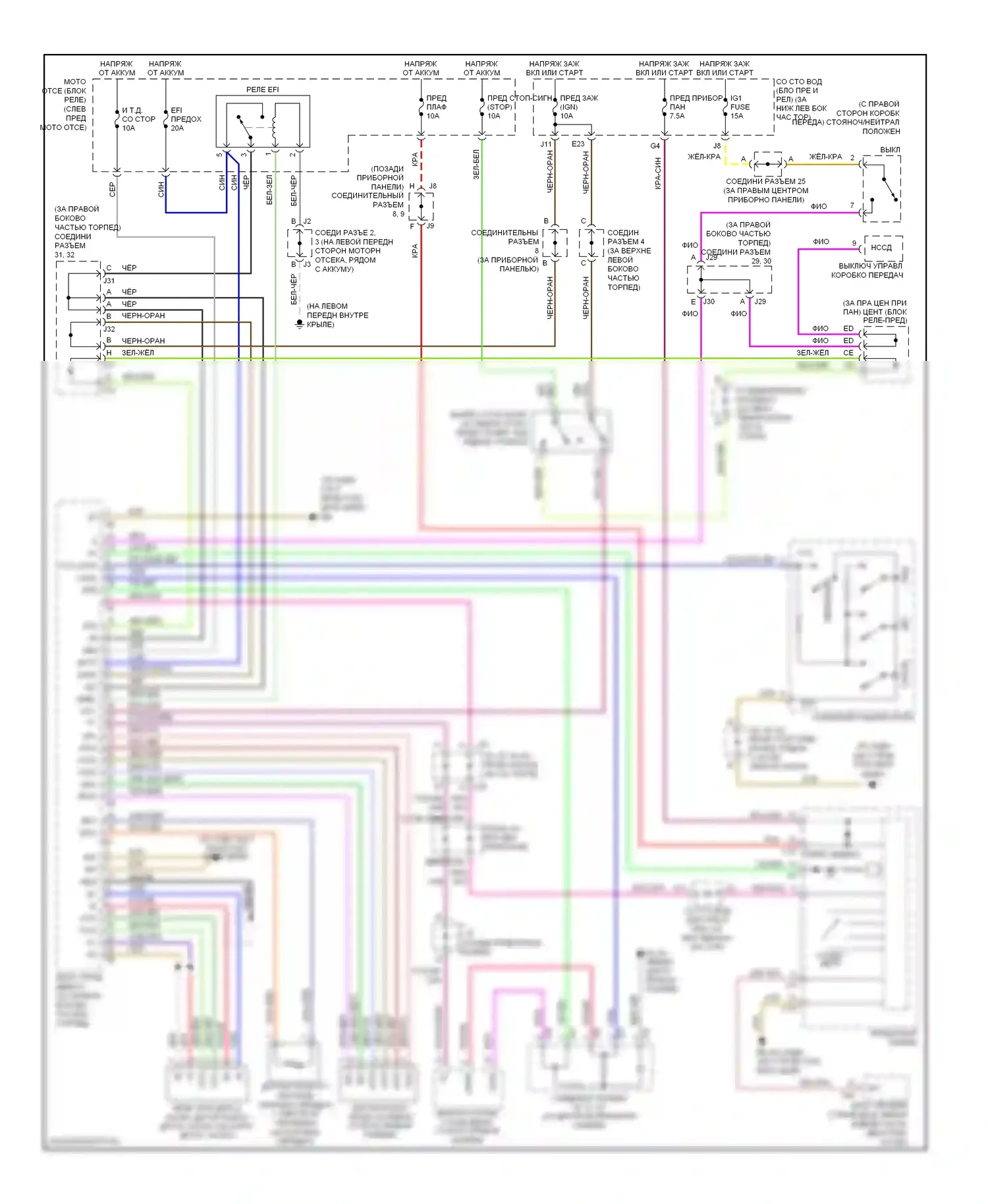 4Runner Toyota IV рестайлинг (2005-2009): 4.0l, электросхема круиз-контроля 