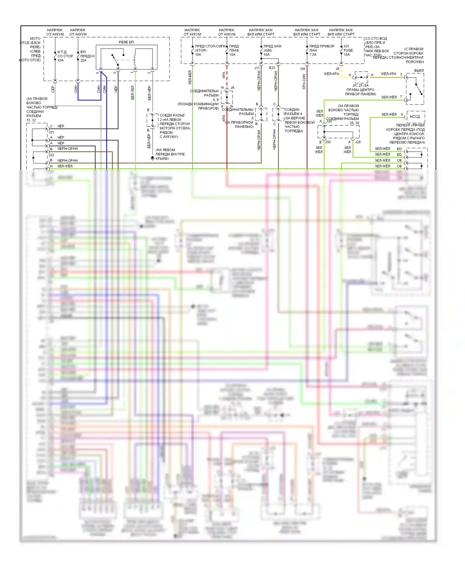 4Runner Toyota IV (2002-2005): 4.0l, электросхема круиз-контроля 