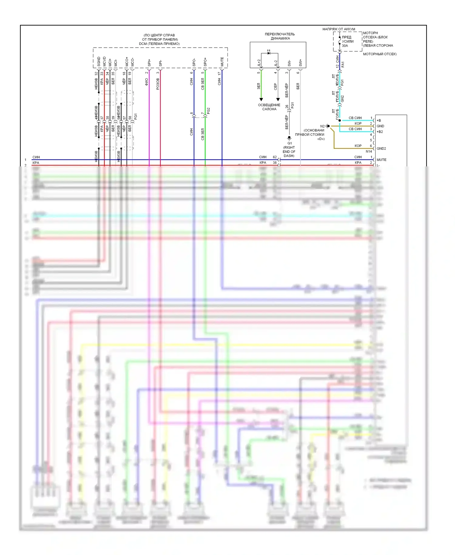 4Runner Toyota V (2009-2013): Магнитола, без навигации, с отдельным усилителем (3 из 3) 