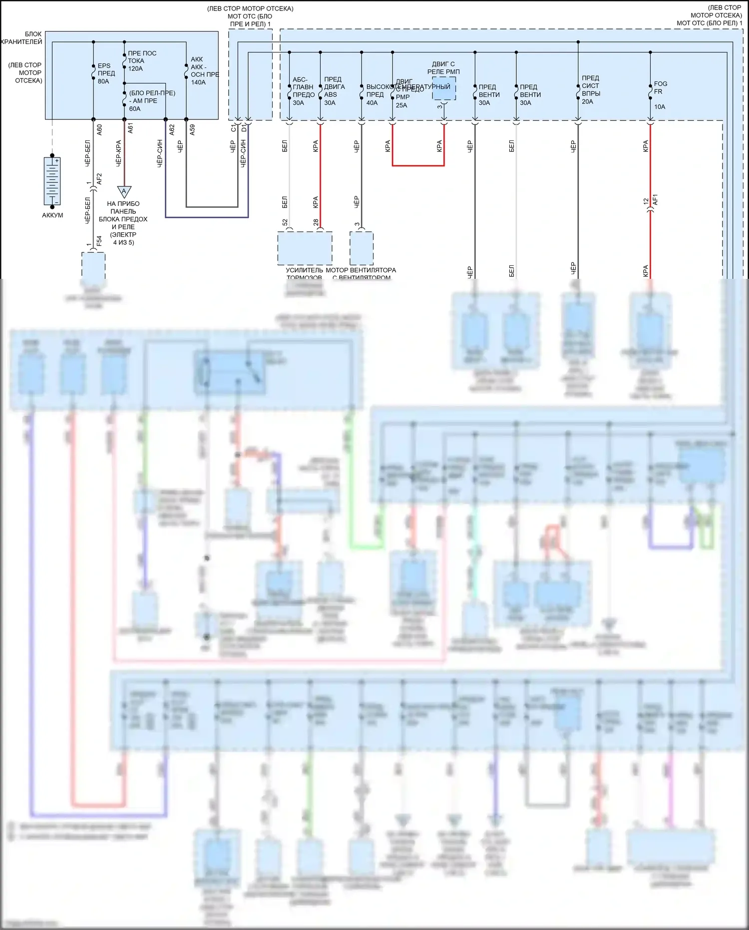 Aqua Toyota II (2021-2024): Электросхема блока предохранителей реле (1 из 5) 