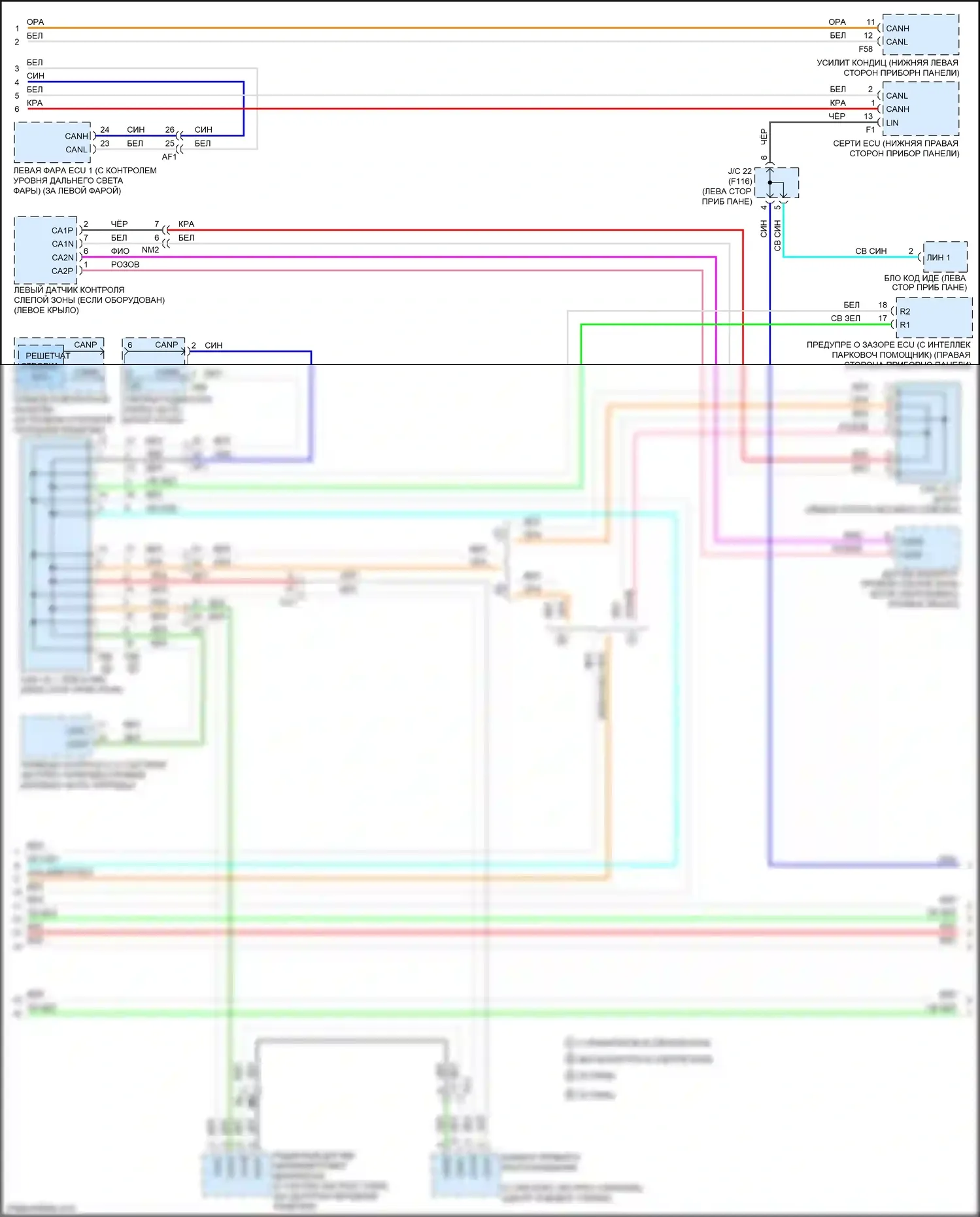 Aqua Toyota II (2021-2024): Can шина электросхема (2 из 3) 