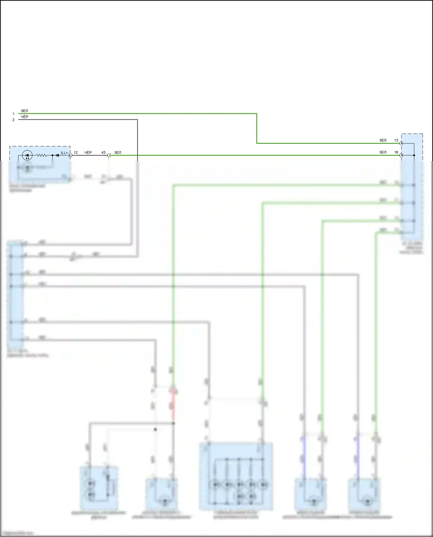 Aqua Toyota II (2021-2024): Электросхема подсветки приборной панели (4 из 4) 