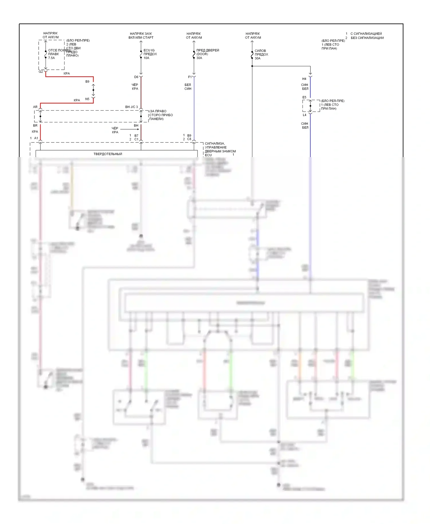 Avalon Toyota XX10 (1994-1997): Складная крыша/цепи штриховки 