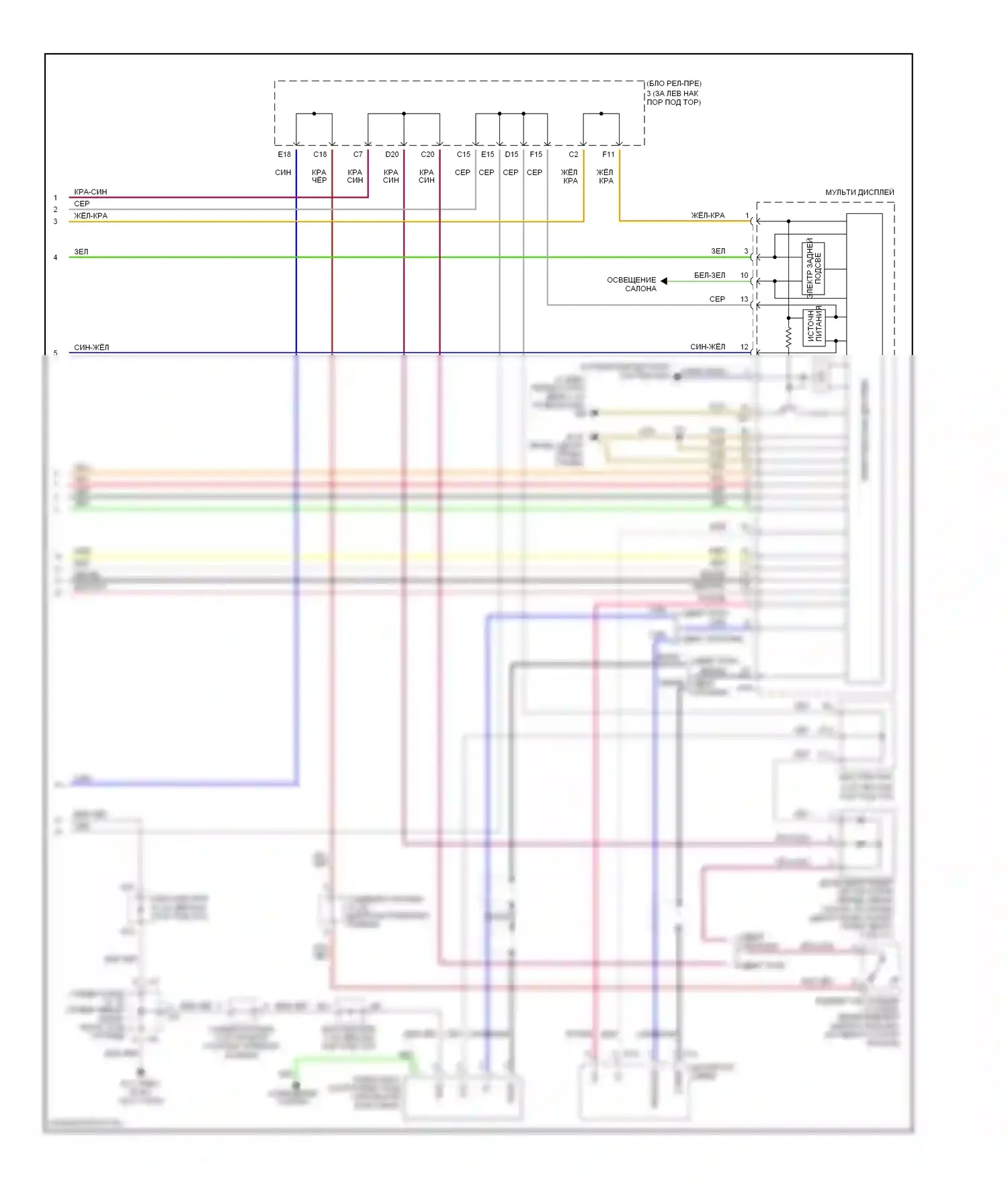 Avalon Toyota XX20 рестайлинг (2002-2005): Электросхема навигации (2 из 2) 