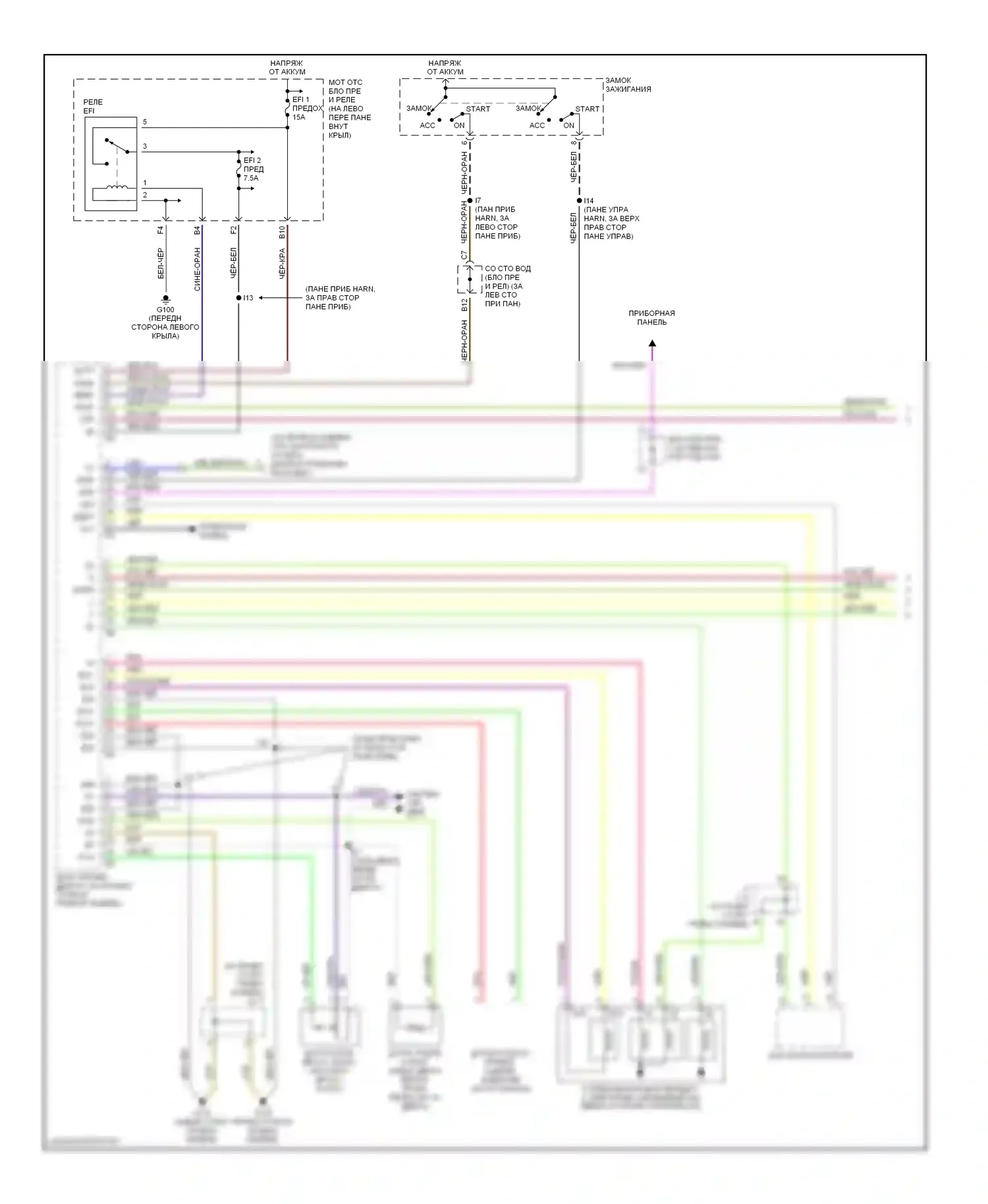Avalon Toyota XX20 (1999-2002): Электросхема автоматической коробки передач (1 из 2) 