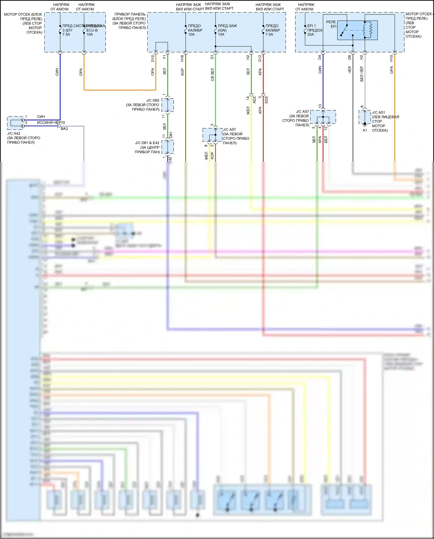 Avalon Toyota XX30 рестайлинг 2 (2010-2012): Электросхема коробки передач (1 из 3) 