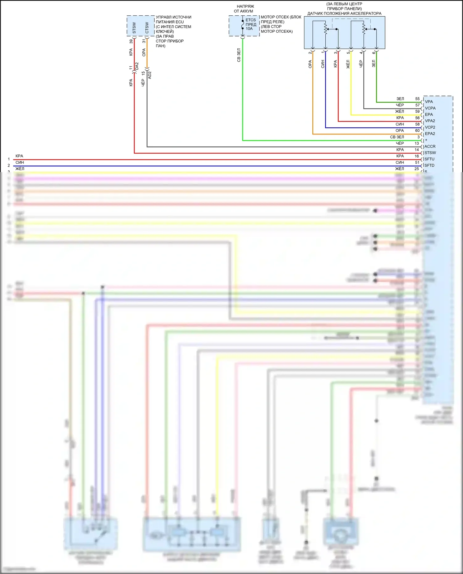 Avalon Toyota XX30 рестайлинг 2 (2010-2012): Электросхема коробки передач (3 из 3) 