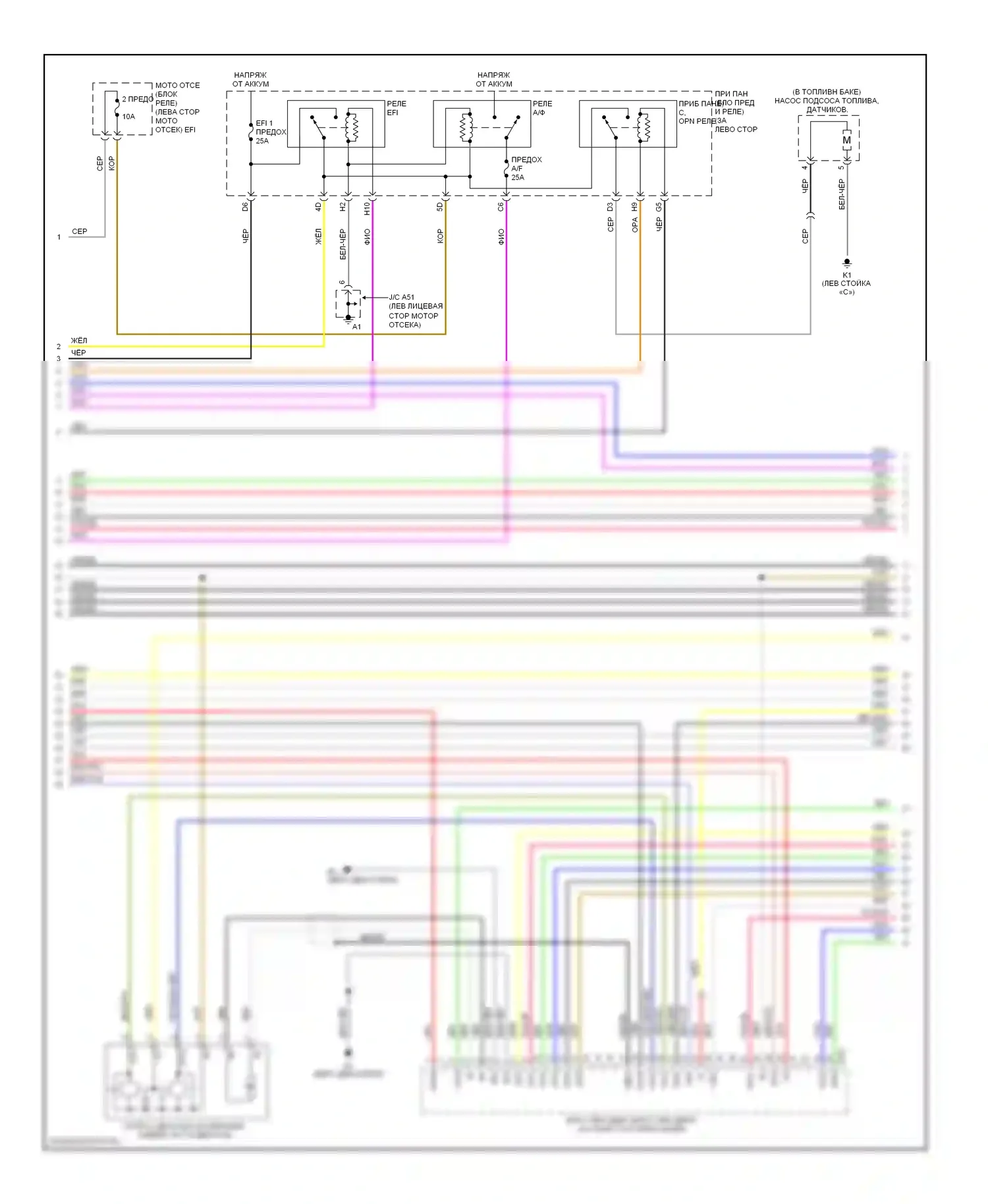 Avalon Toyota XX30 (2005-2007): Электросхема двигателя 3.5l (3 из 7) 
