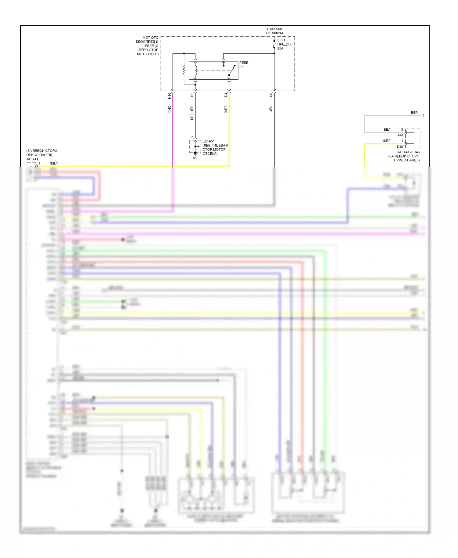 Avalon Toyota XX30 (2005-2007): Электросхема динамического лазерного круиз-контроля (1 из 2) 