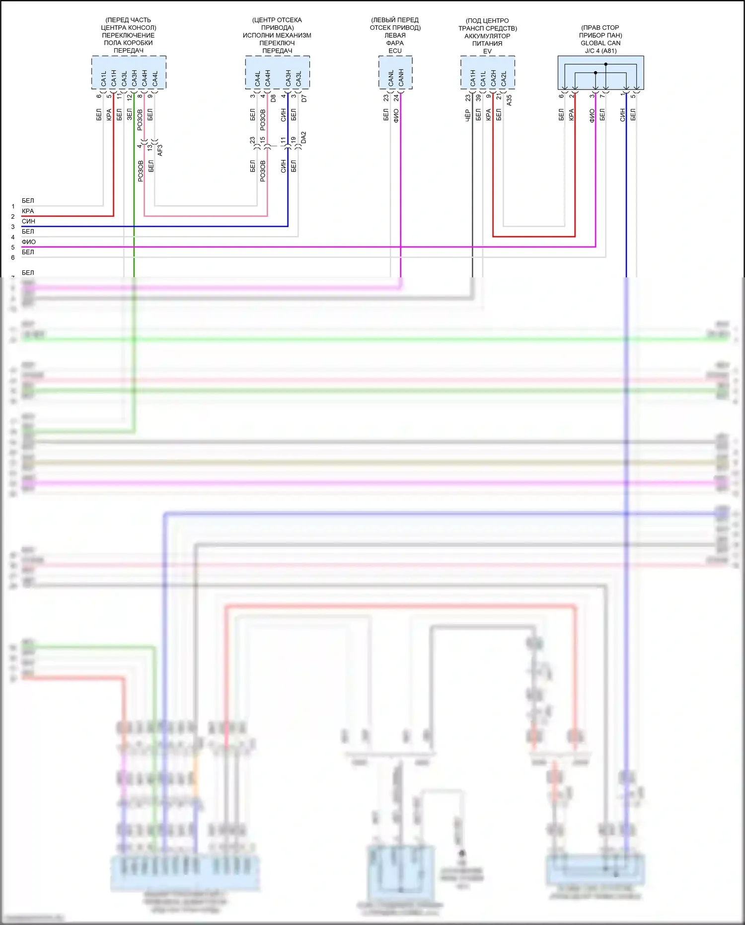 bZ4X Toyota I (2022-2024): Can шина электросхема (5 из 7) 