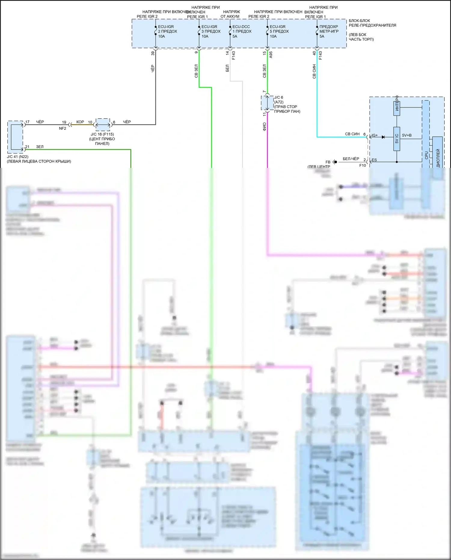 bZ4X Toyota I (2022-2024): Электросхема сигнализации о выезде с полосы движения 