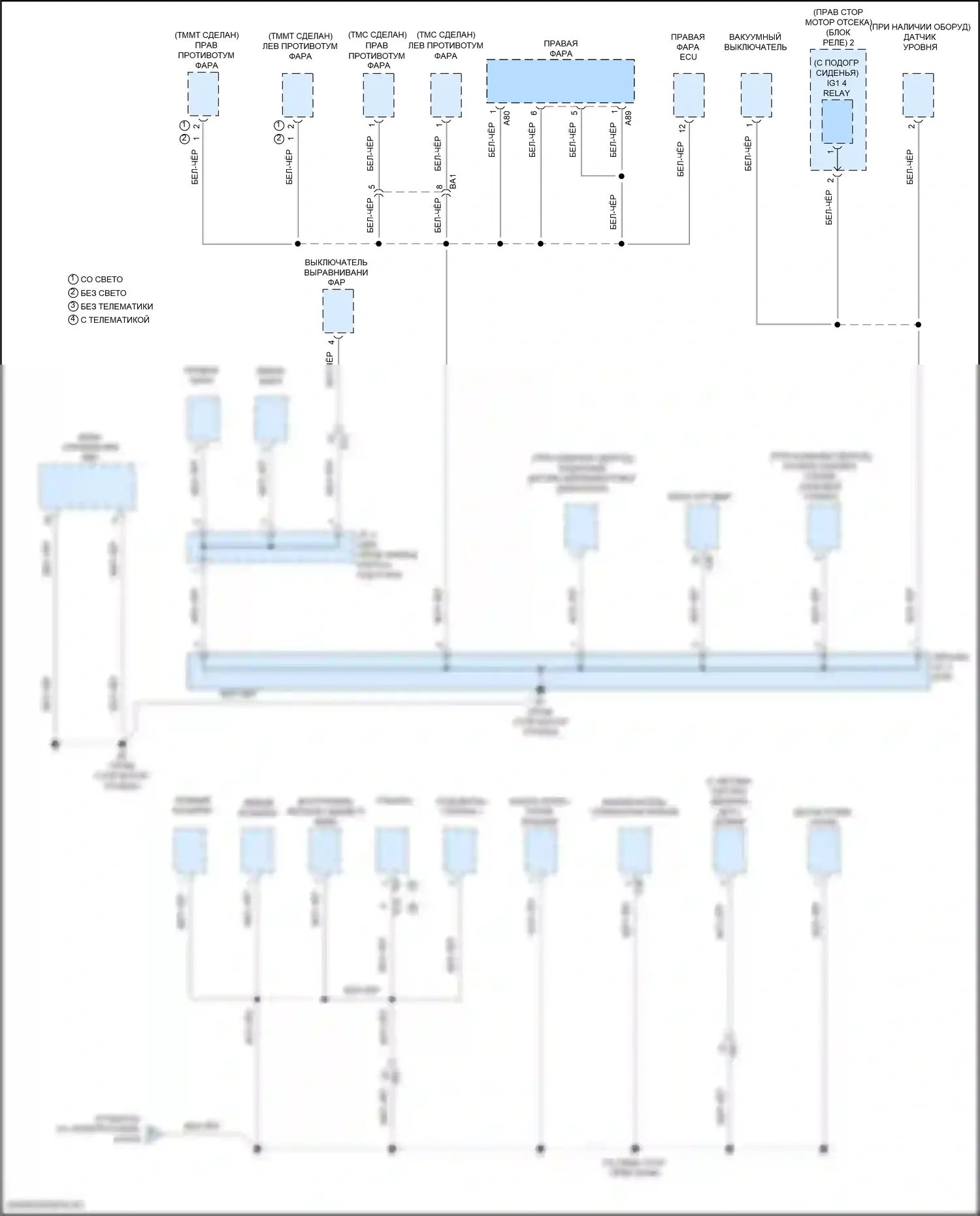 C-HR Toyota I рестайлинг (2019-2023): Электросхема разводки массы (5 из 6) 