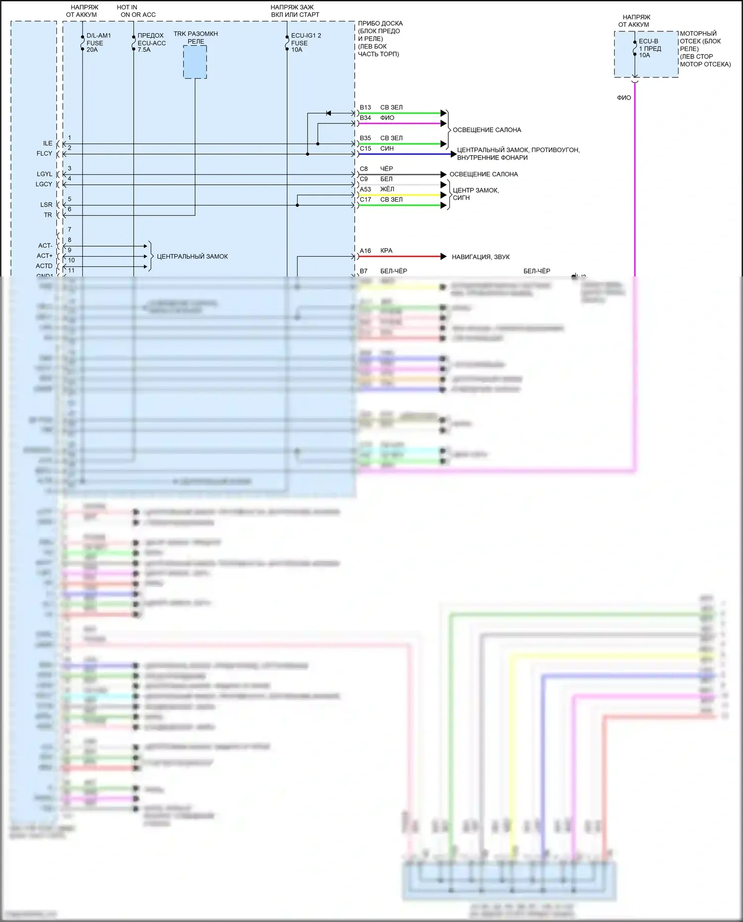Camry US Market Toyota XV50 рестайлинг (2014-2017): 3.5l, электросхема эбу кузова (1 из 2) 