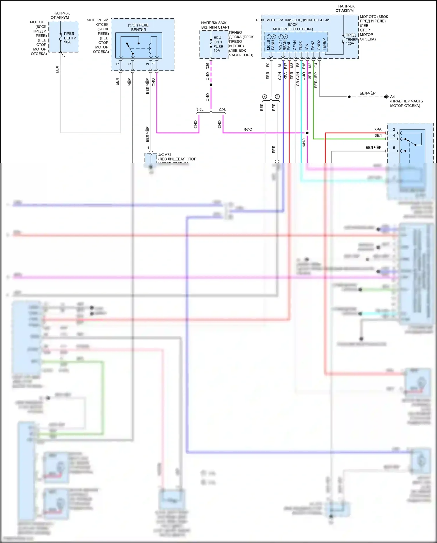 Camry US Market Toyota XV50 рестайлинг (2014-2017): Электросхема климат контроля, кроме гибридного (3 из 3) 
