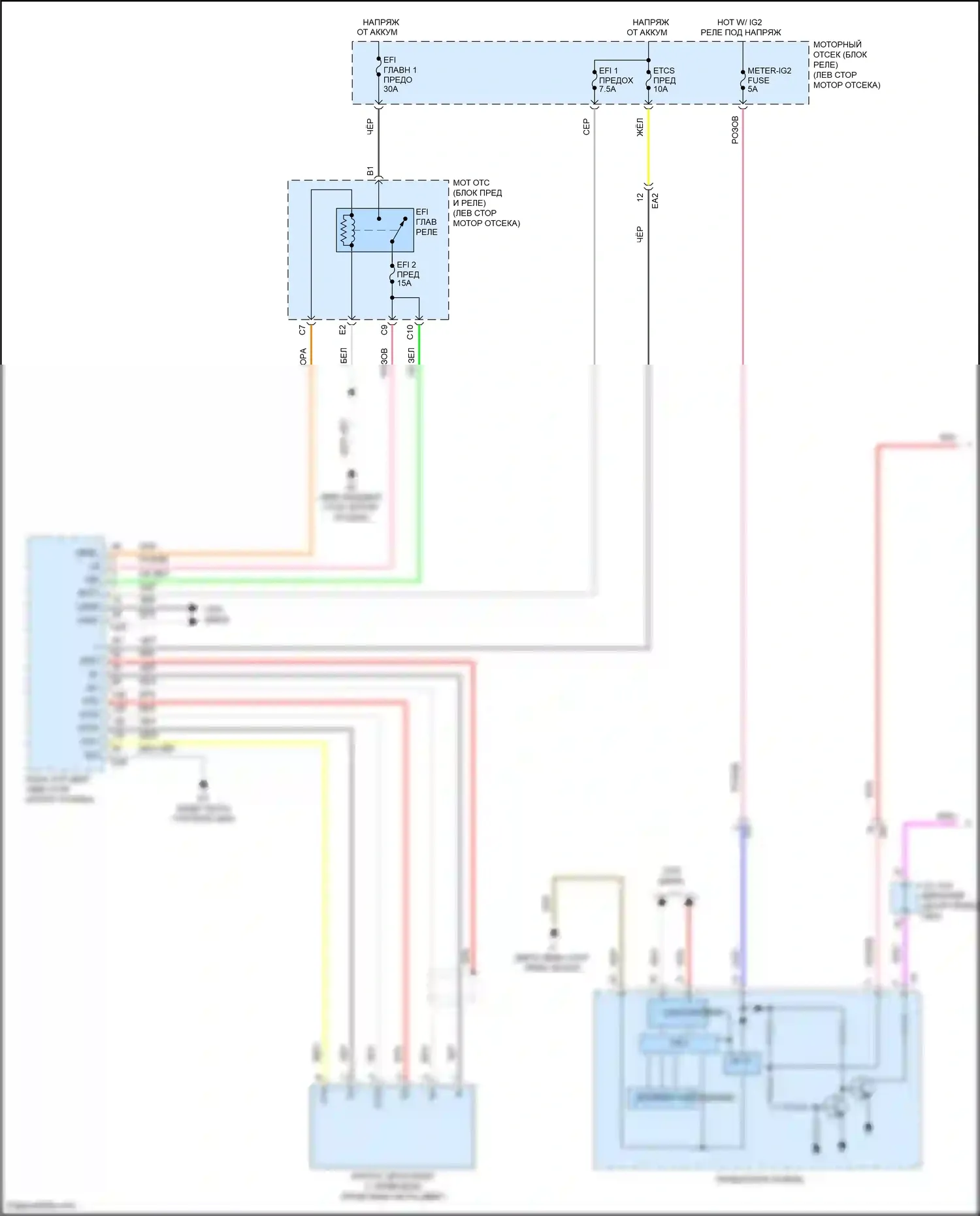Camry US Market Toyota XV50 рестайлинг (2014-2017): Электросхема динамического лазерного круиз-контроля, гибрид (1 из 3) 