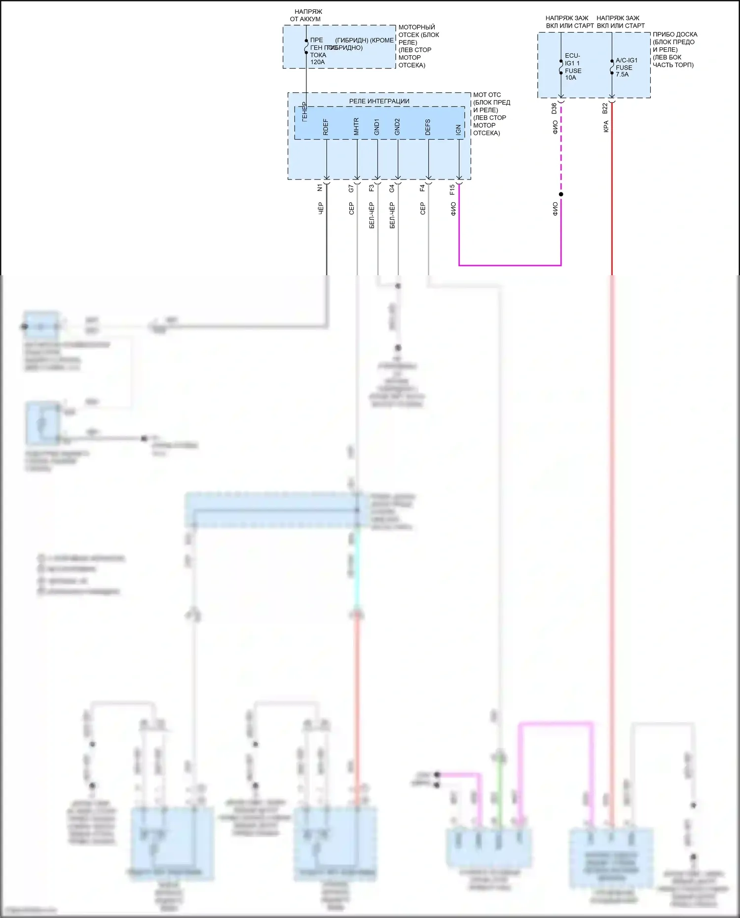Camry US Market Toyota XV50 рестайлинг (2014-2017): Электросхема подогрева стекол 