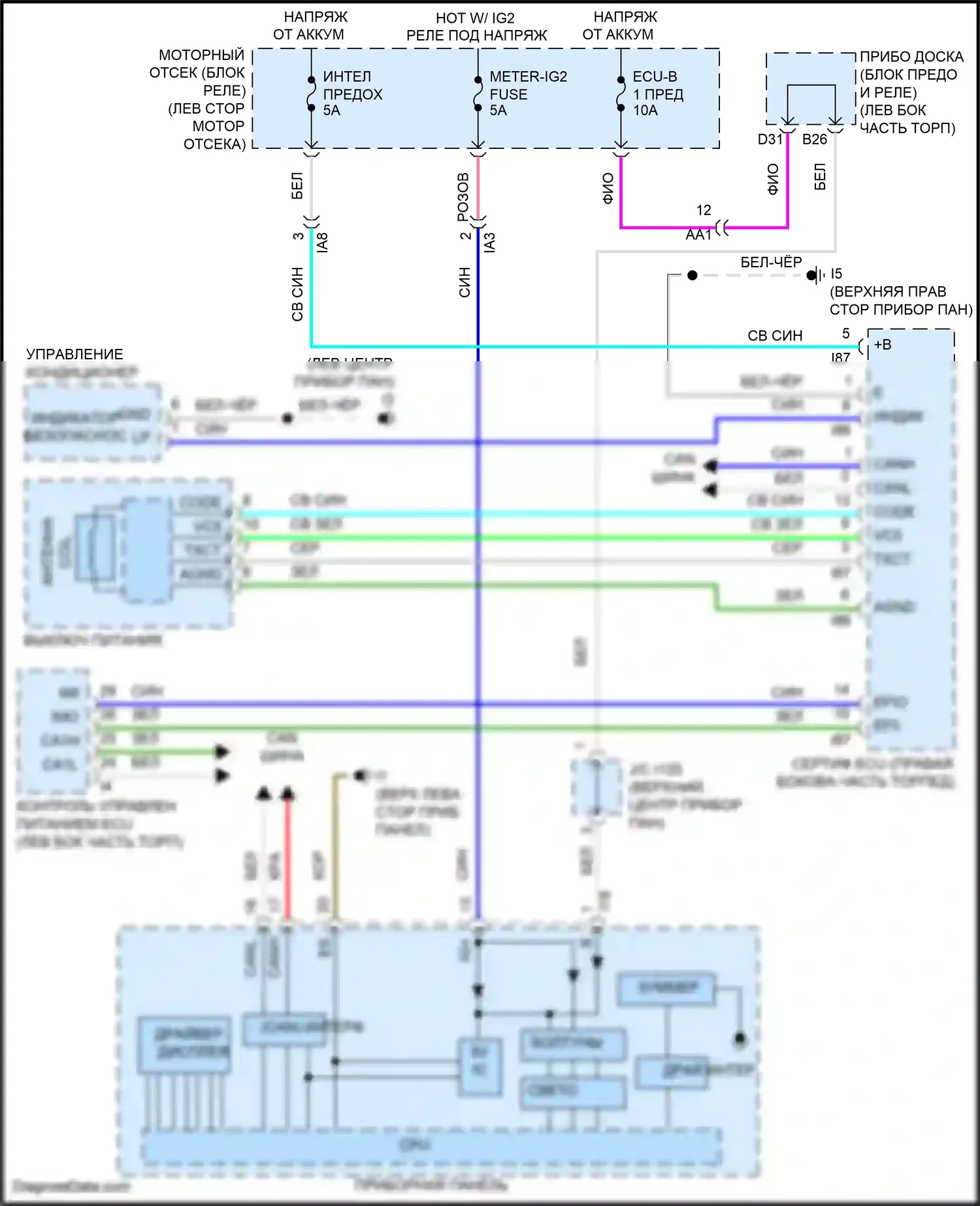 Camry US Market Toyota XV50 рестайлинг (2014-2017): Электросхема иммобилайзера, гибрид 