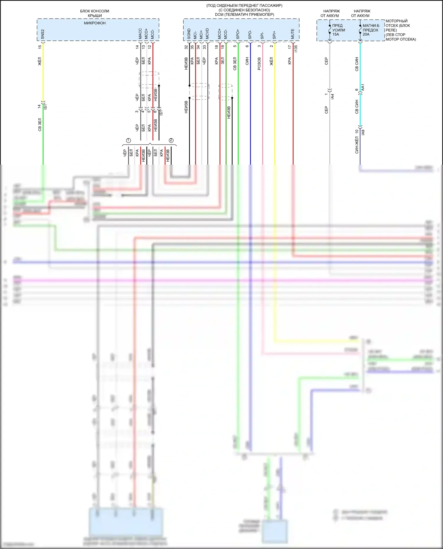 Camry US Market Toyota XV50 рестайлинг (2014-2017): Электросхема навигации, гибрид с 10 динамиками (3 из 4) 