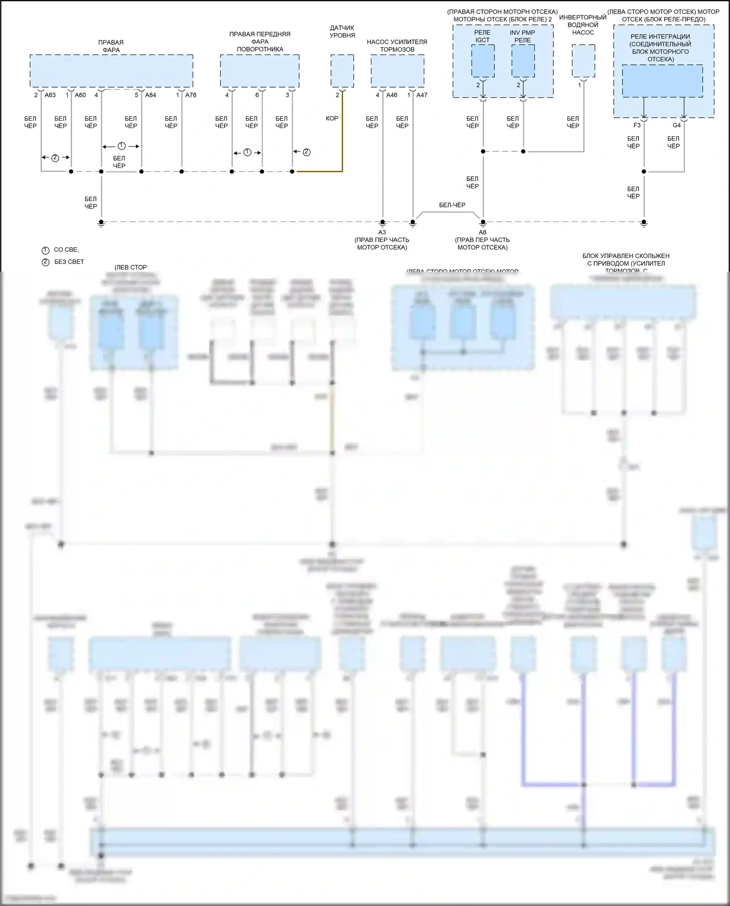 Camry US Market Toyota XV50 рестайлинг (2014-2017): Электросхема разводки массы, гибридная (1 из 5) 