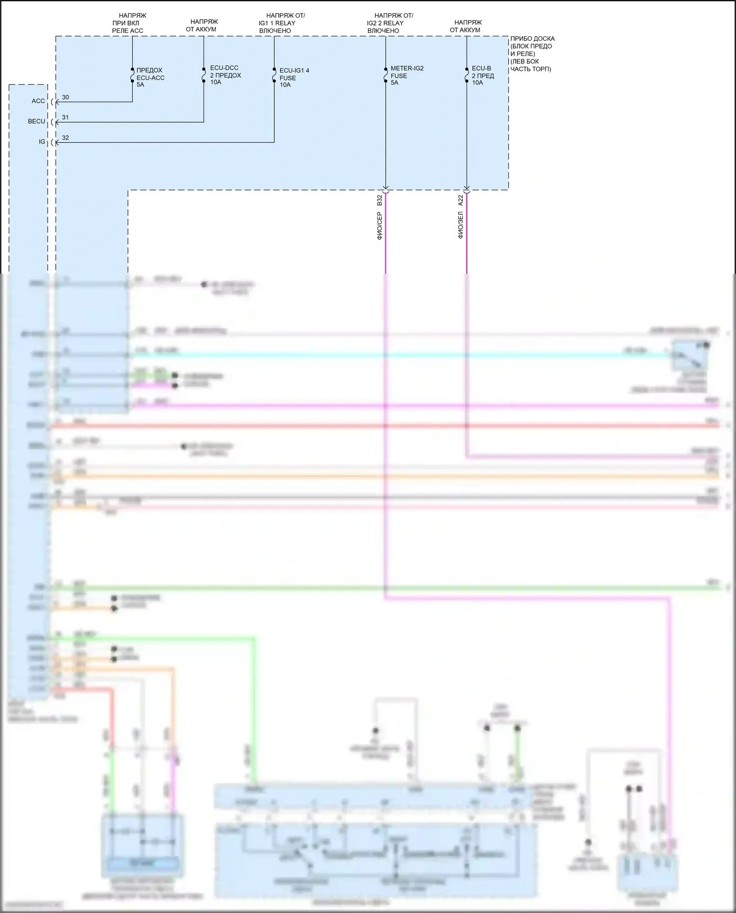 Camry US Market Toyota XV70 рестайлинг (2020-2024): Электросхема фар, кроме гибридной (1 из 2) 