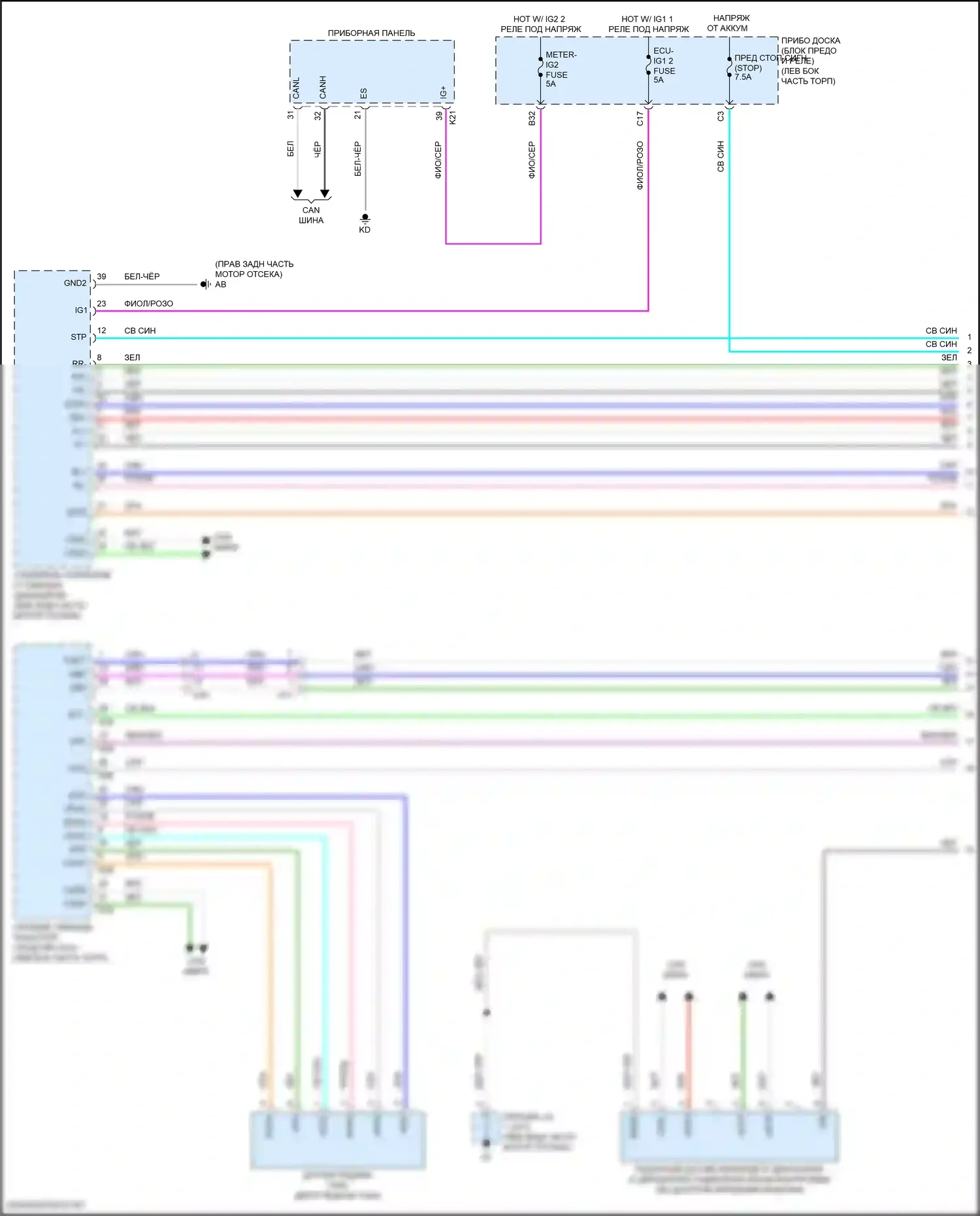 Camry US Market Toyota XV70 рестайлинг (2020-2024): 2,5-литровый гибрид, электросхема круиз-контроля (1 из 3) 