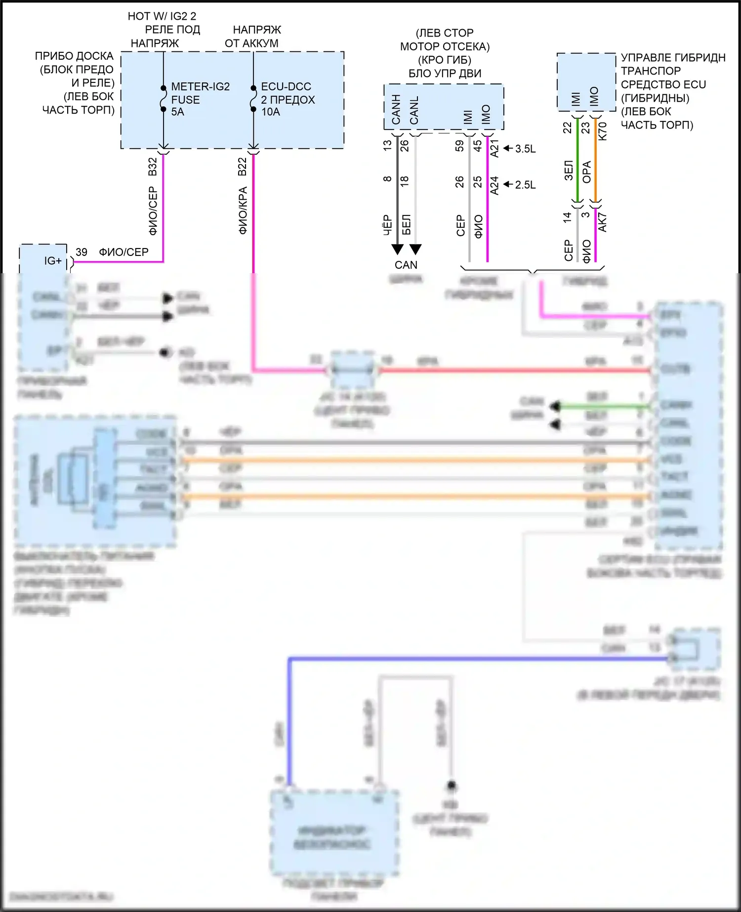 Camry US Market Toyota XV70 рестайлинг (2020-2024): Электросхема иммобилайзера, кроме гибрида с смарт-ключом 