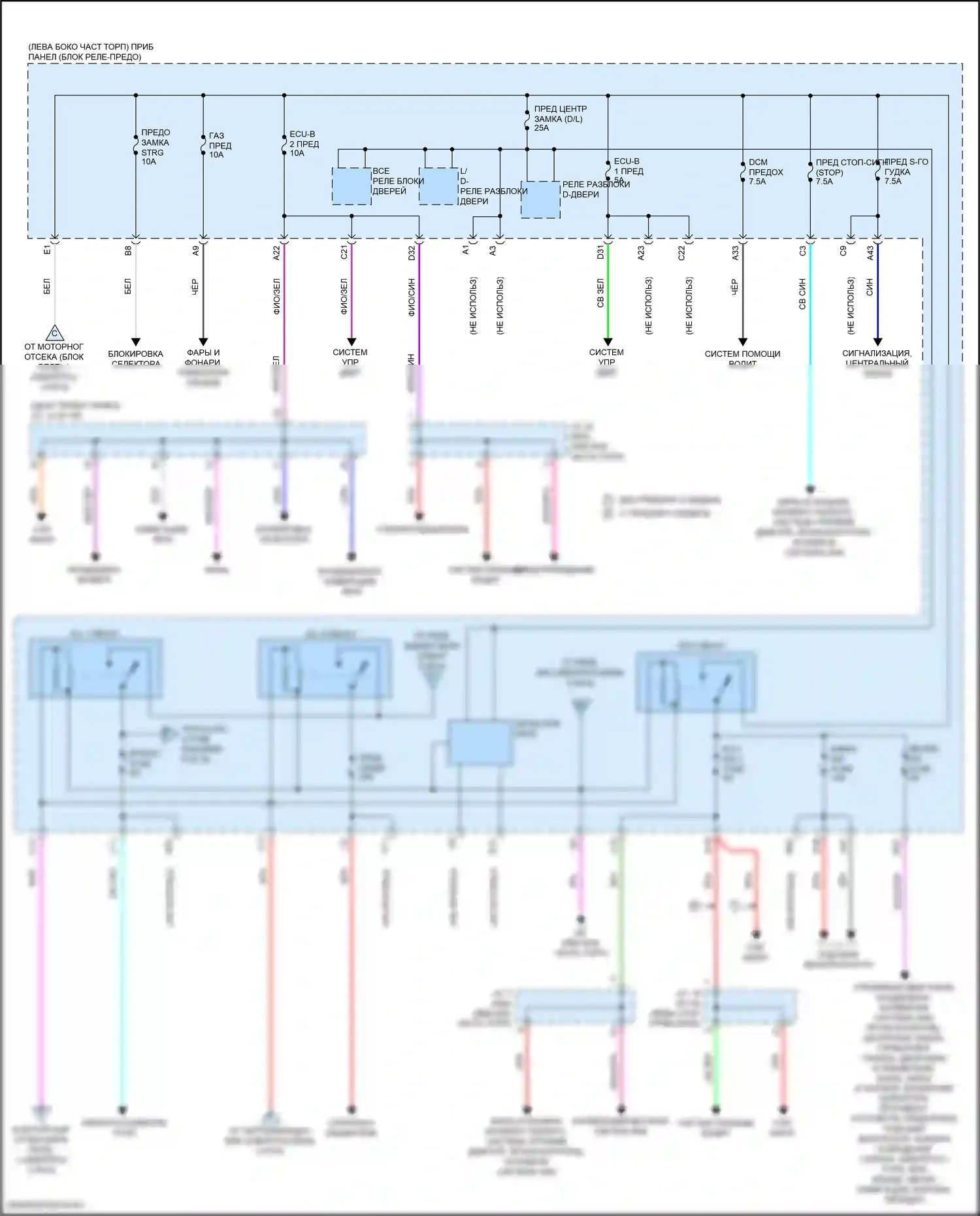 Camry US Market Toyota XV70 (2017-2020): Электросхема блока предохранителей реле, гибридного (4 из 6) 
