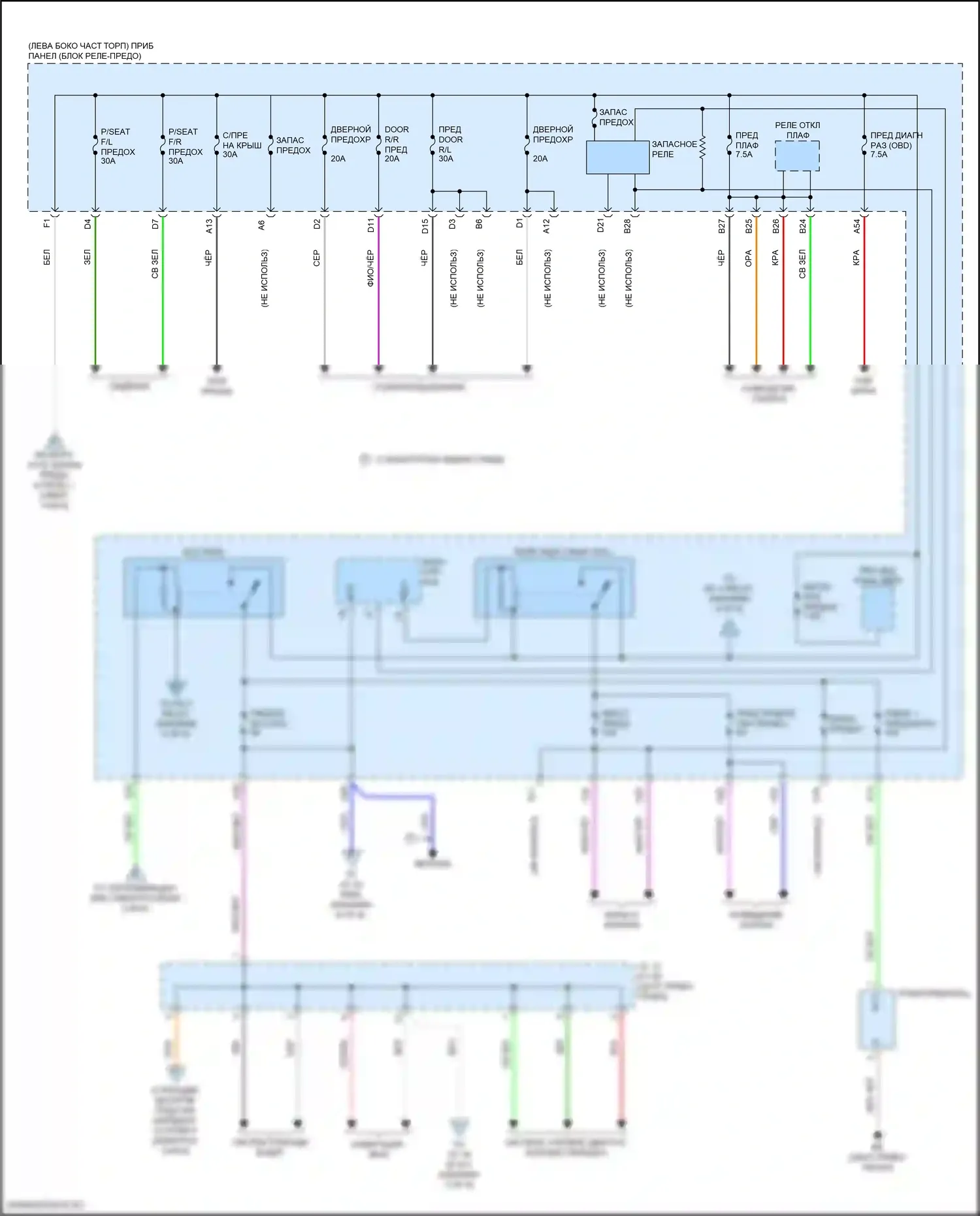 Camry US Market Toyota XV70 (2017-2020): Электросхема блока предохранителей реле, гибридного (5 из 6) 