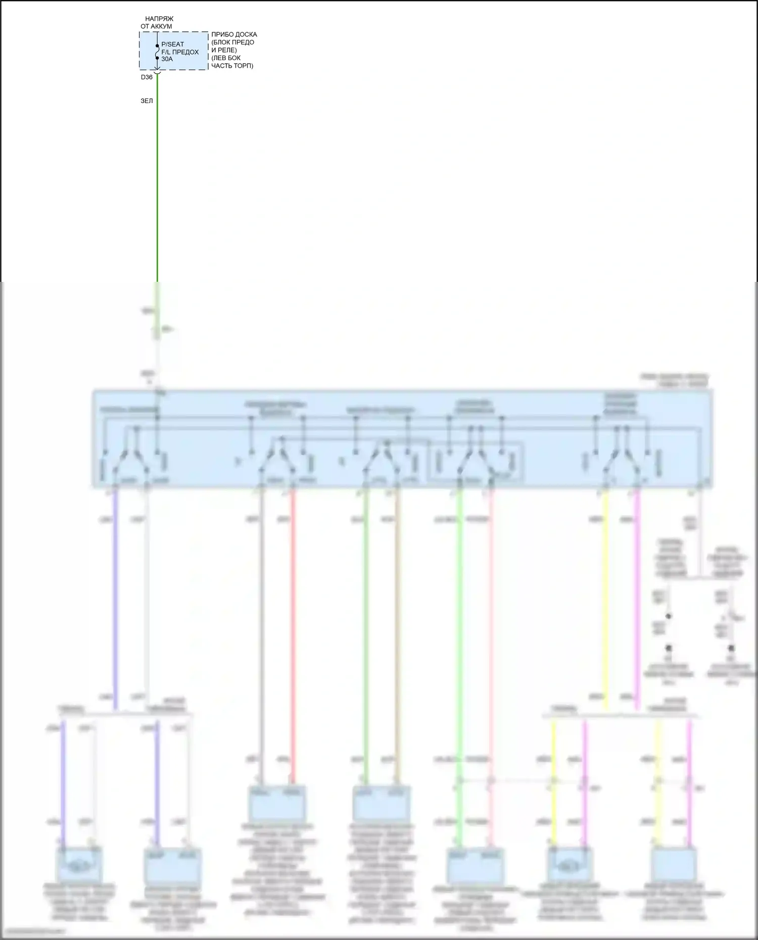 Camry US Market Toyota XV70 (2017-2020): Питание водительского сиденья электросхема, tmmk made 