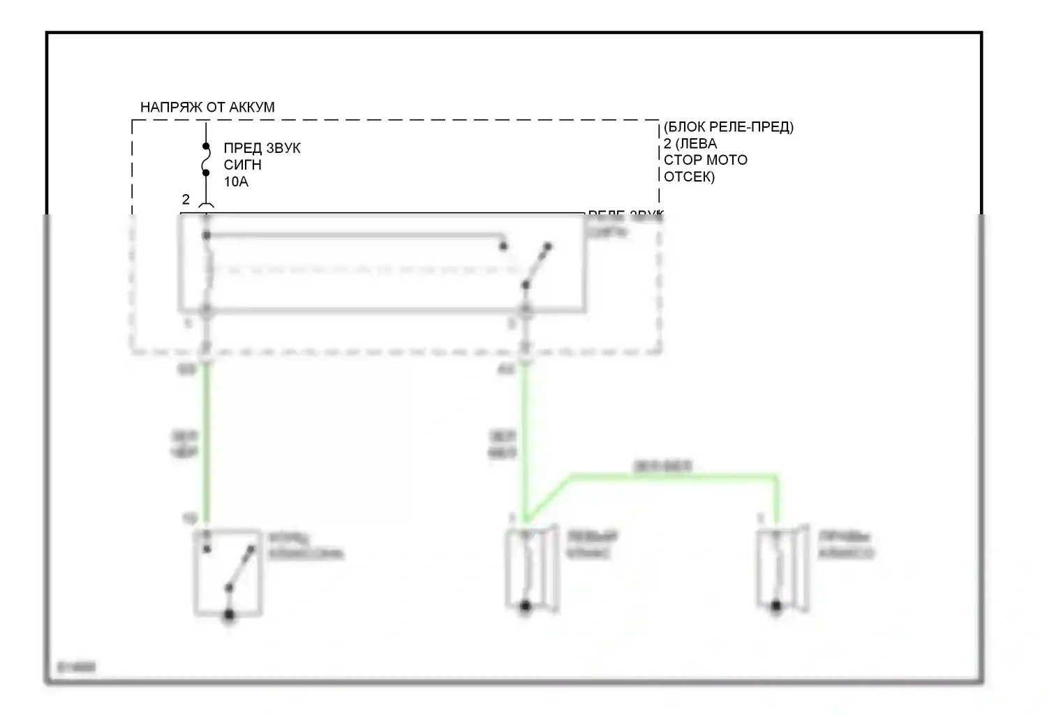 Camry Toyota XV10 (1991-1997): Электросхема клаксона 