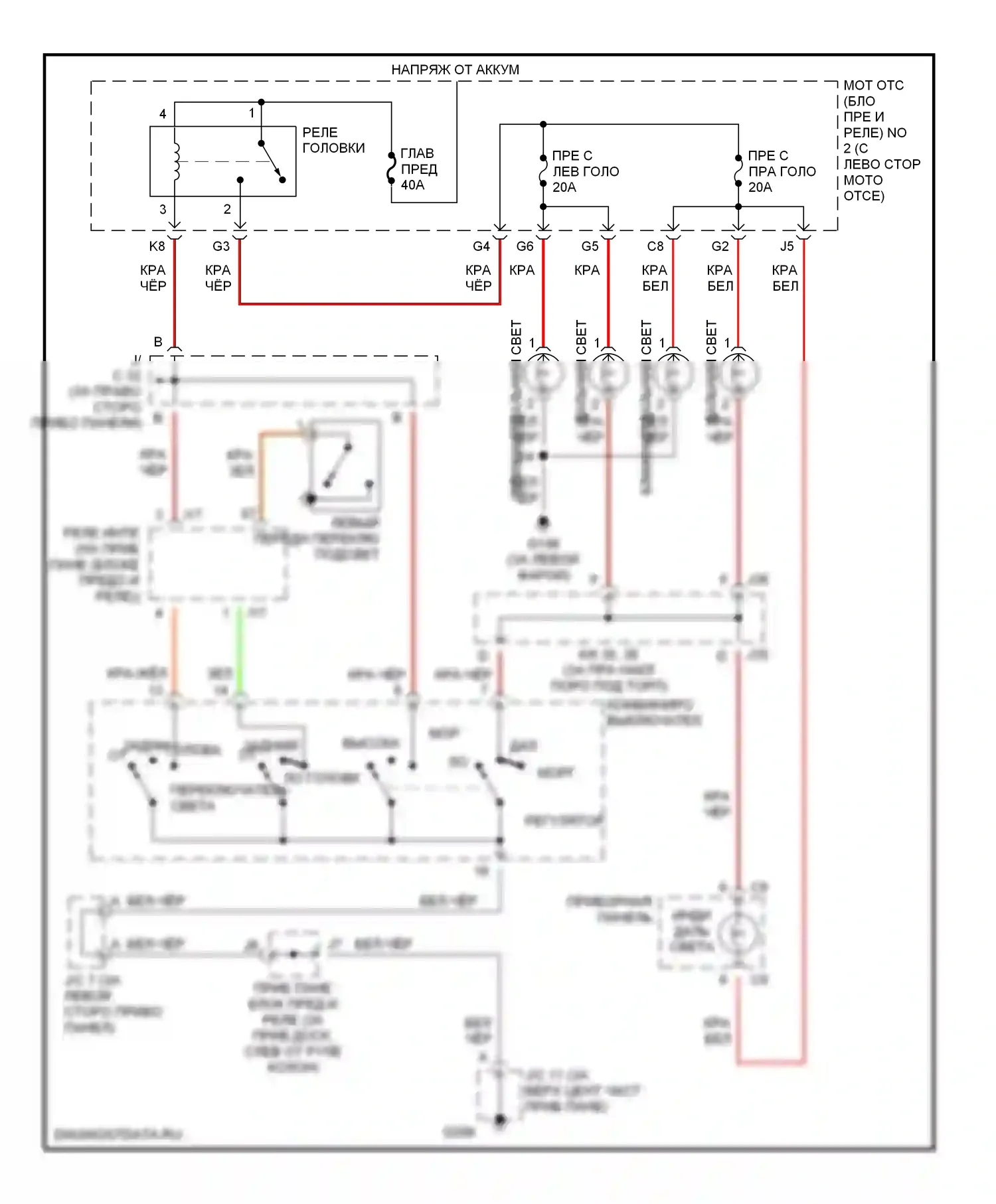 Camry Toyota XV20 (1994-2002): 2.2л, электросхема фар, без дрели 